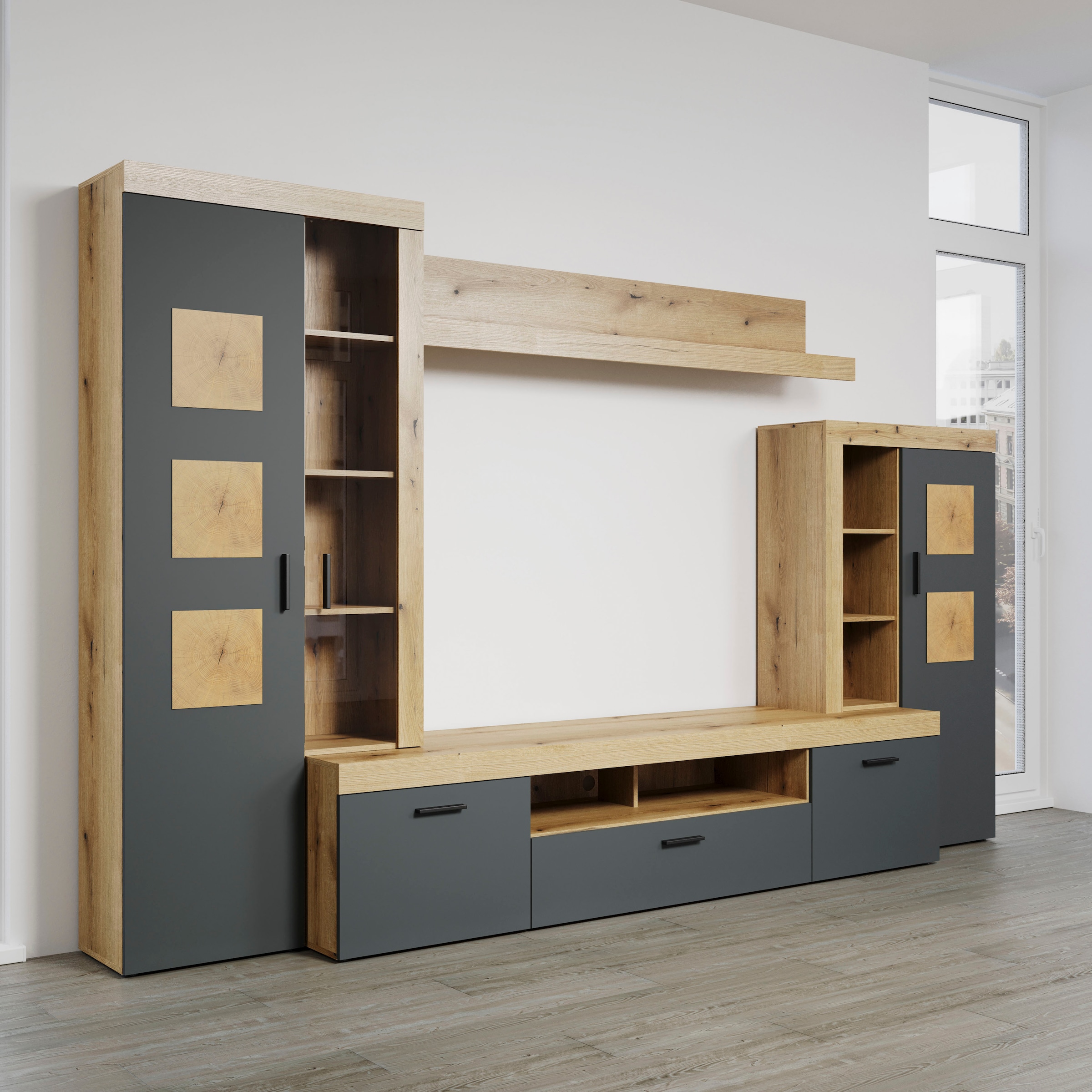 Home affaire Wohnwand »Ghent« Komplett-Set, 4 Stk. tlg.