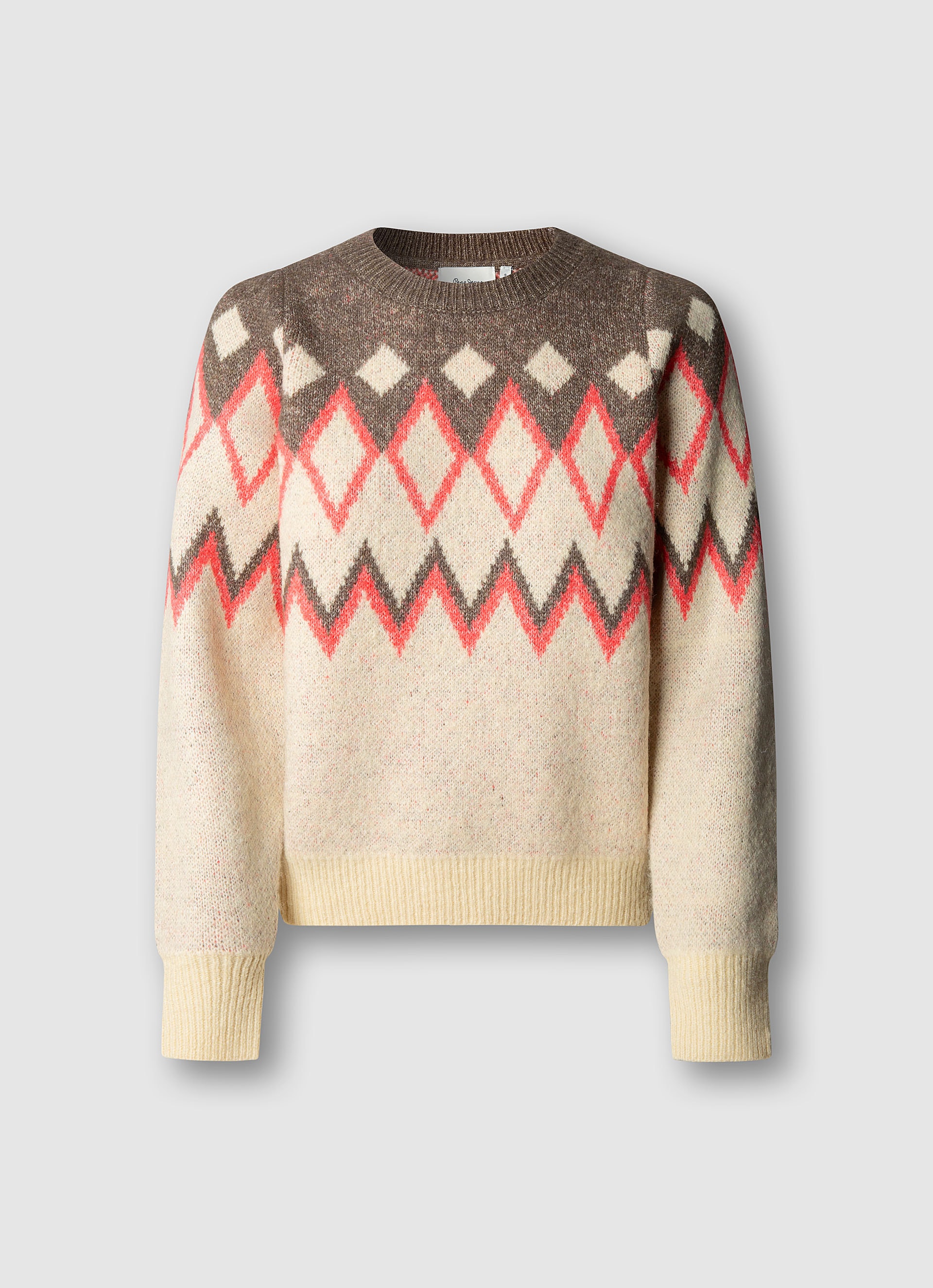 Image of Pepe Jeans Rundhalspullover "ANTONELLA" mit Jacquard-Strickmuster