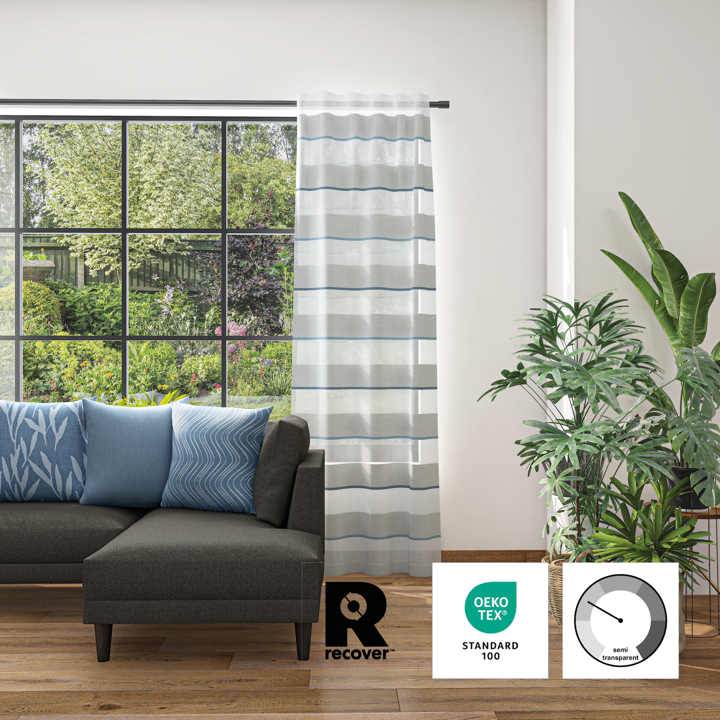 Neutex for you! Rideau »Leila Eco« Bande multifonctionnelle 1 cuis tlg.