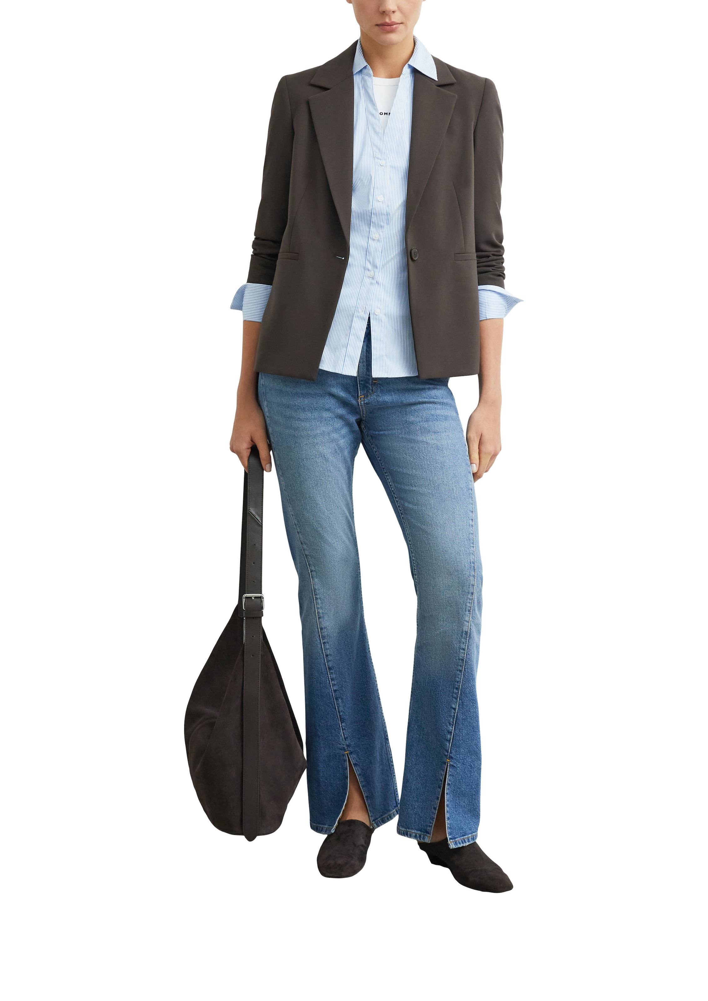 Comma Veste blazer avec viscose et stretch