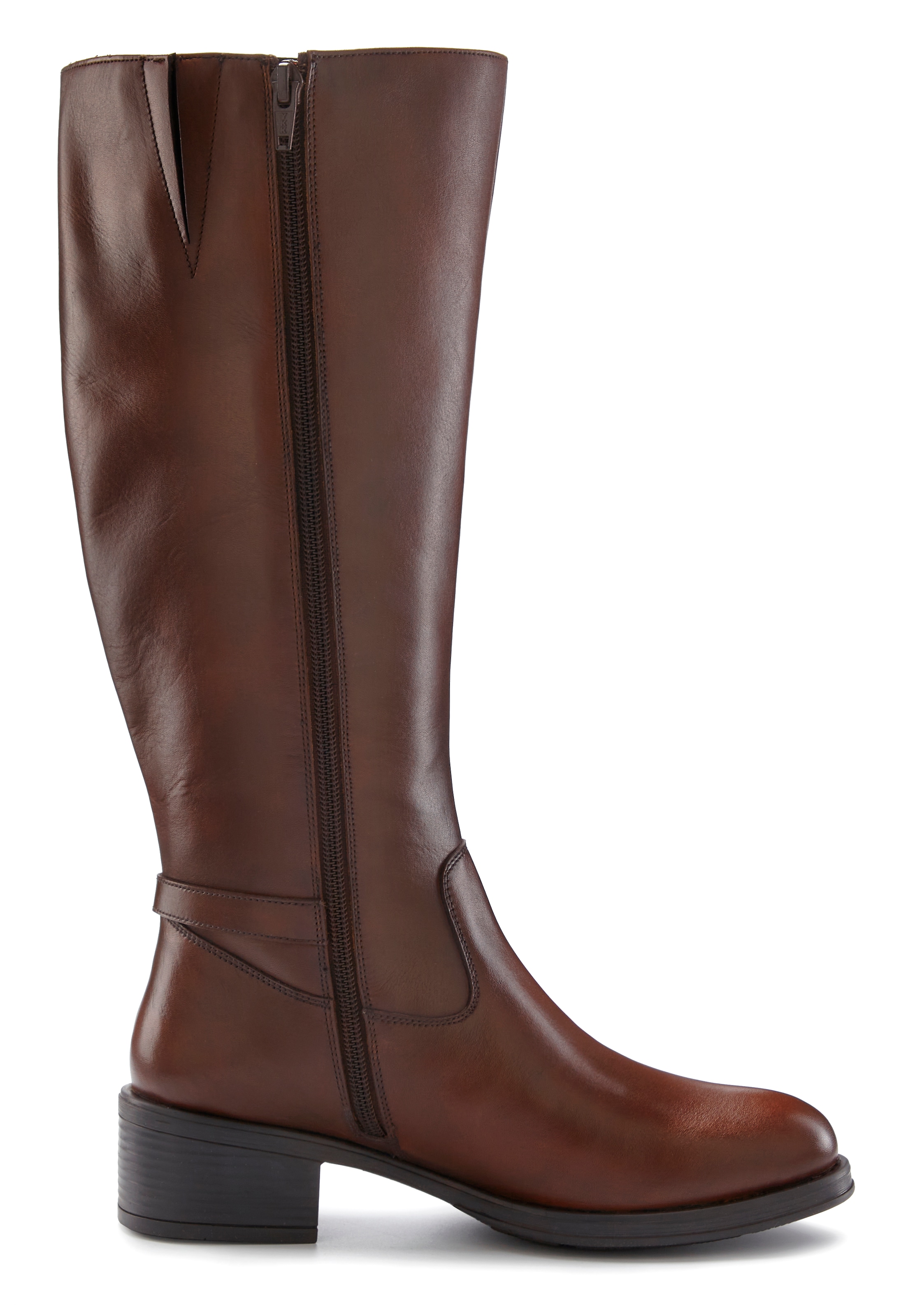 LASCANA Bottes »Stiefelette«  aus Leder mit Langschaft
