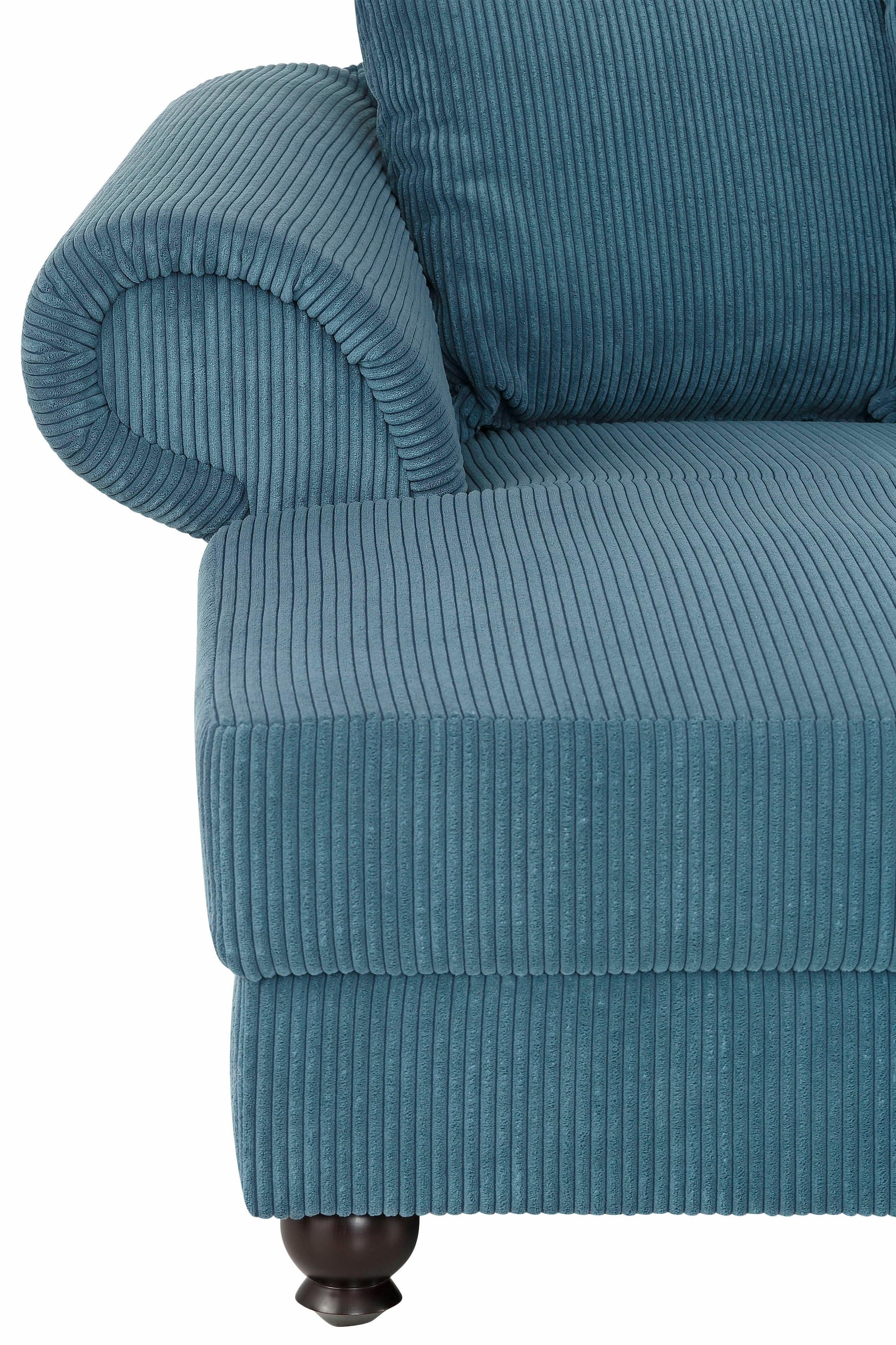 Home affaire Ecksofa »King George King Henry, Mega Sofa, Breite 260cm, L-Form«, mit Federkern, in legerer Polsterung und vielen Kissen