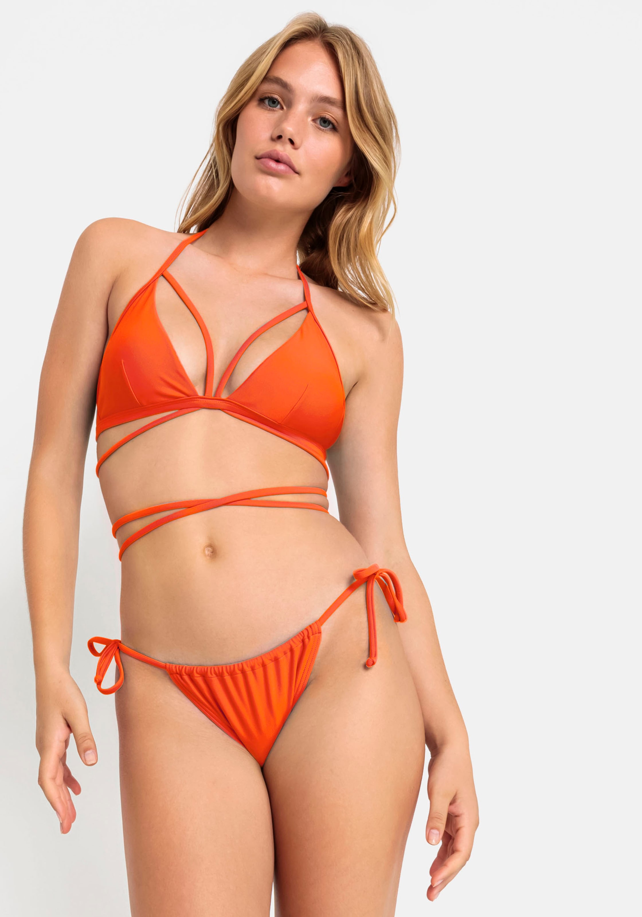 LSCN by LASCANA Triangel-Bikini-Top »Gina« mit langem Bindeband