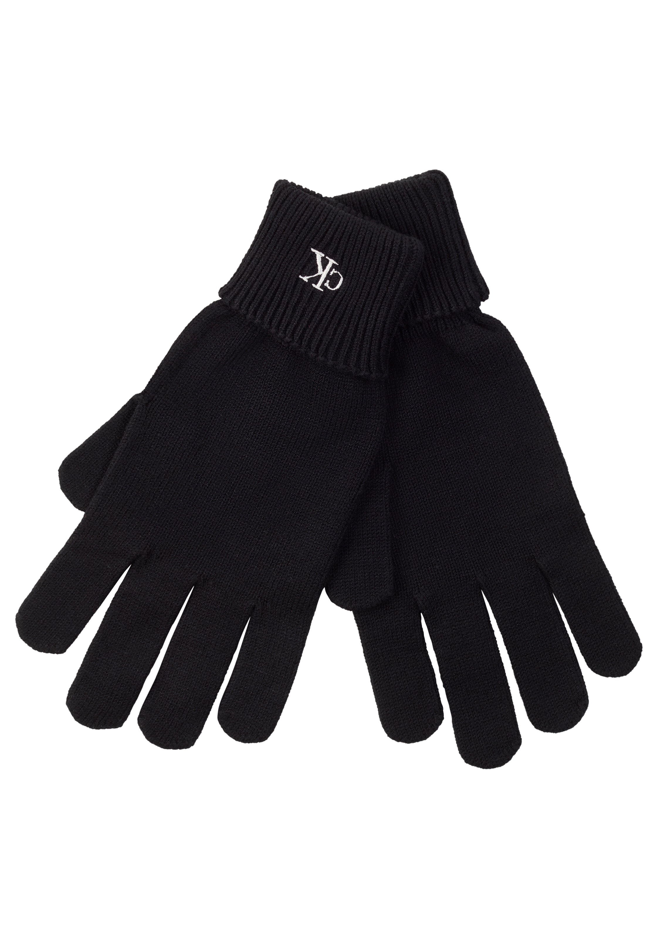Calvin Klein, Unisex, »CK FINE RIB GLOVES« Fingerhandschuhe, chateau gray, Einheitsgröße, Strickhandschuhe von Calvin Klein