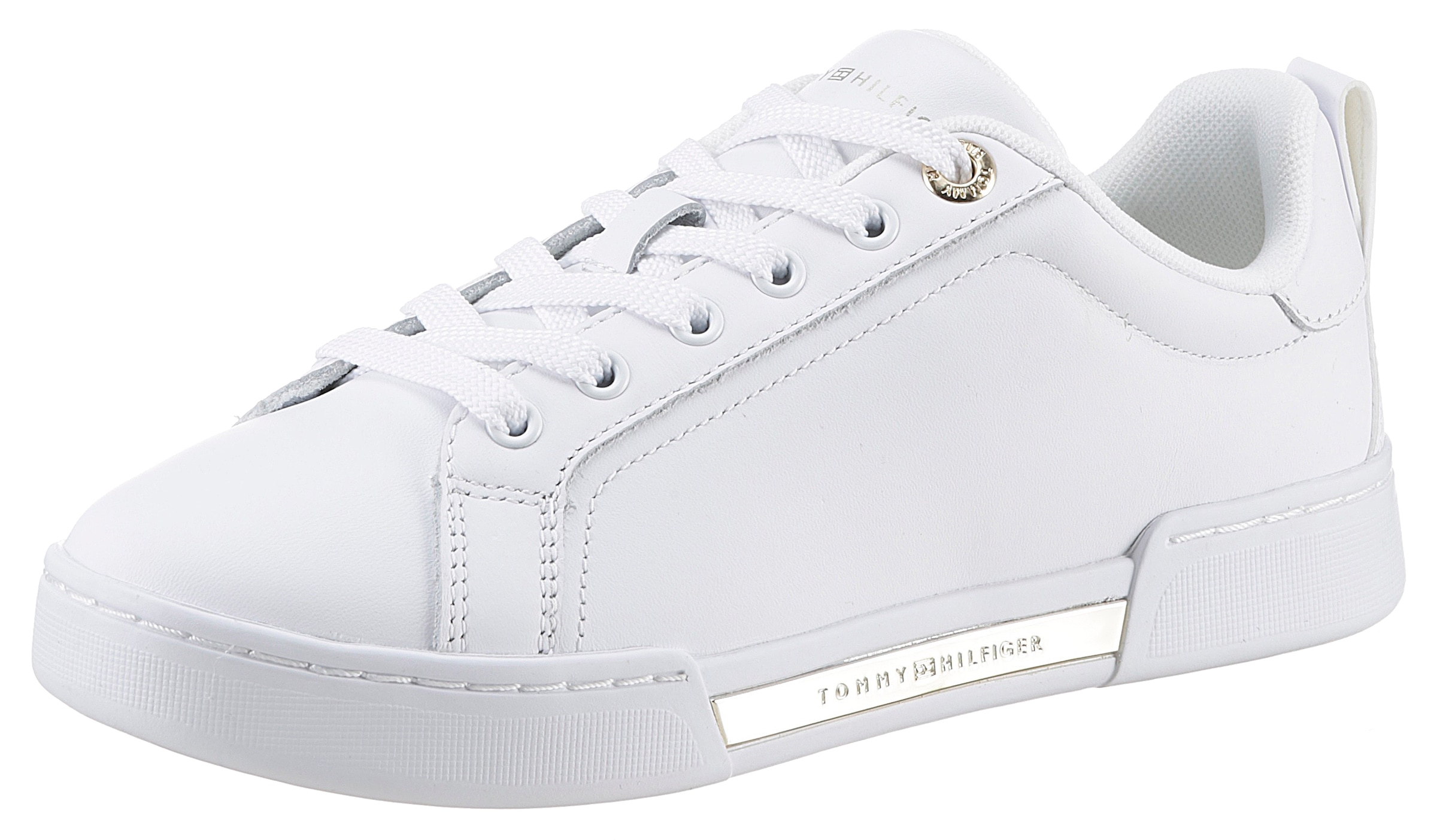 Image of Tommy Hilfiger Plateausneaker "CHIQUE COURT SNEAKER" Freizeitschuh, Halbschuh, Schnürer, Logoapplikation im Plateau