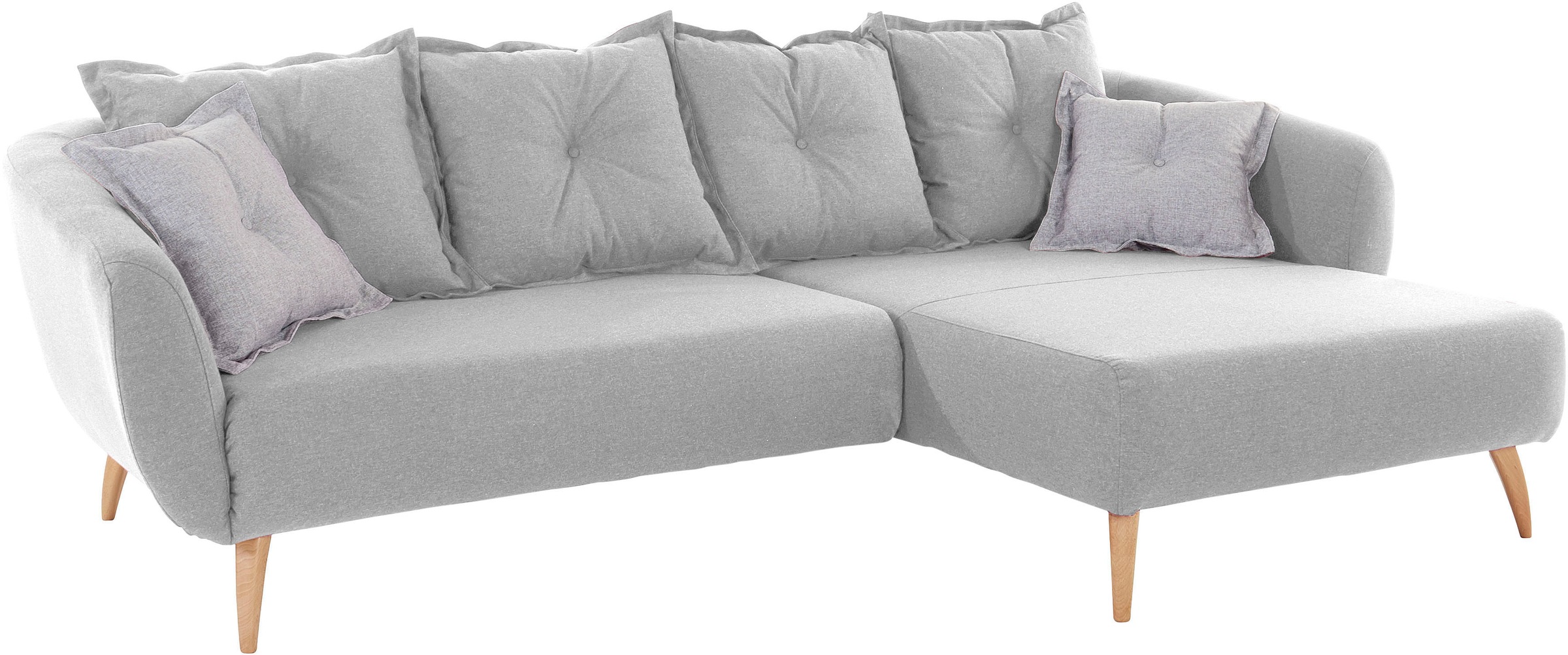 Home affaire Ecksofa »Baggio formschöne Polsterecke, bequem, Breite 277cm, L-Form«, Zierkissen inklusive
