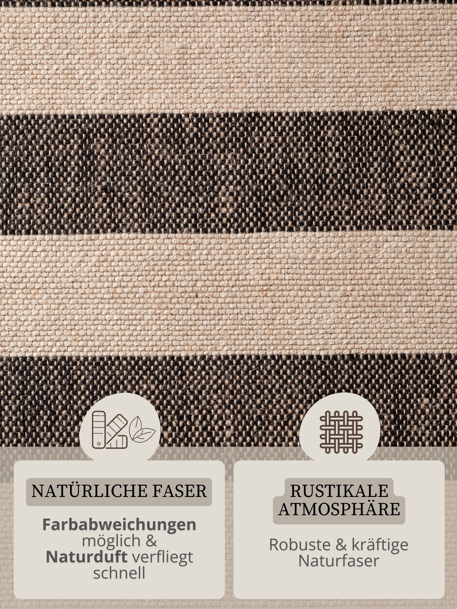 HANSE Home Teppich »Playa« rechteckig 6 mm Höhe Jute, Handgemacht, Naturteppich, Wohnzimmer, Läufer, Fransen