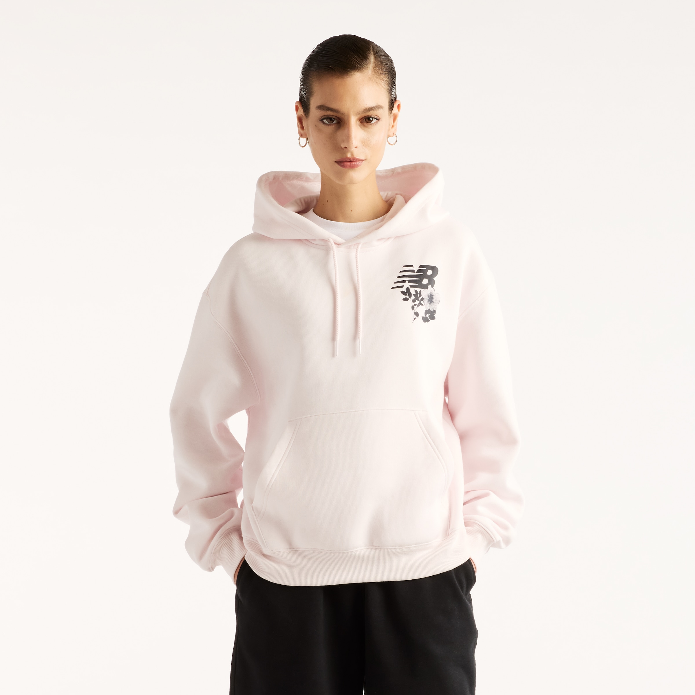 Image of New Balance Kapuzensweatshirt "PRESSED FLOWERS HOODIE", aus Baumwolle und Polyester, für Erwachsene