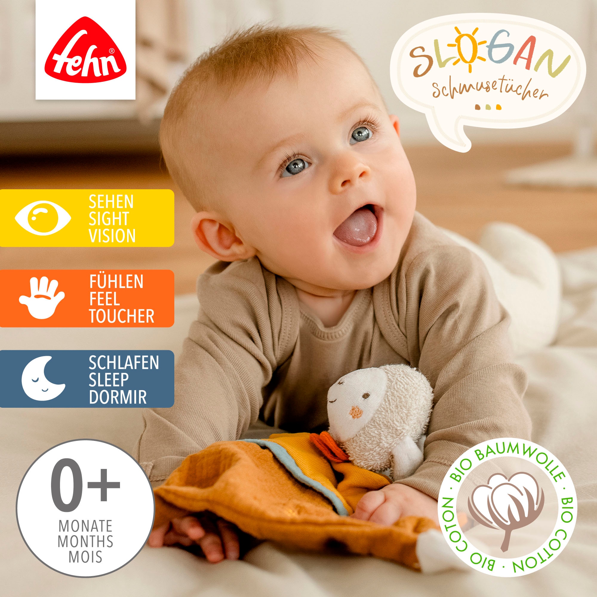 Fehn Schmusetuch »fehnNATUR, Schaf "Sunshine"«