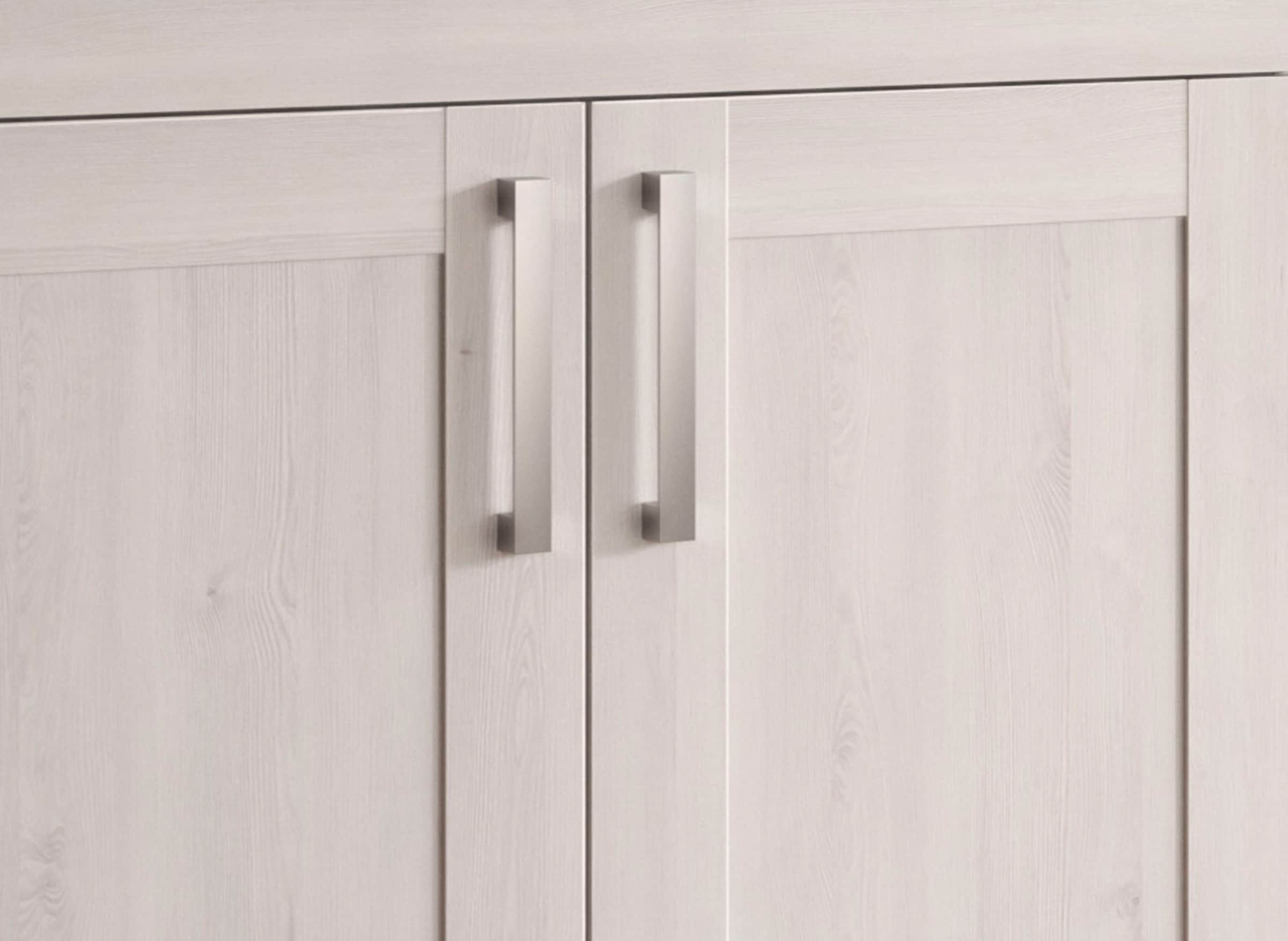 Home affaire Garderoben-Set »COSENZA, TOPSELLER!, Breite ca. 285 cm, 5-teilig, in Landhausoptik«, (5 St., Garderobenschrank, Sitzbank, Garderobenpaneel, Schuhschrank, Spiegel), Garderobenkombination, Kombination, Diele, Garderobe, Garderobenmöbel