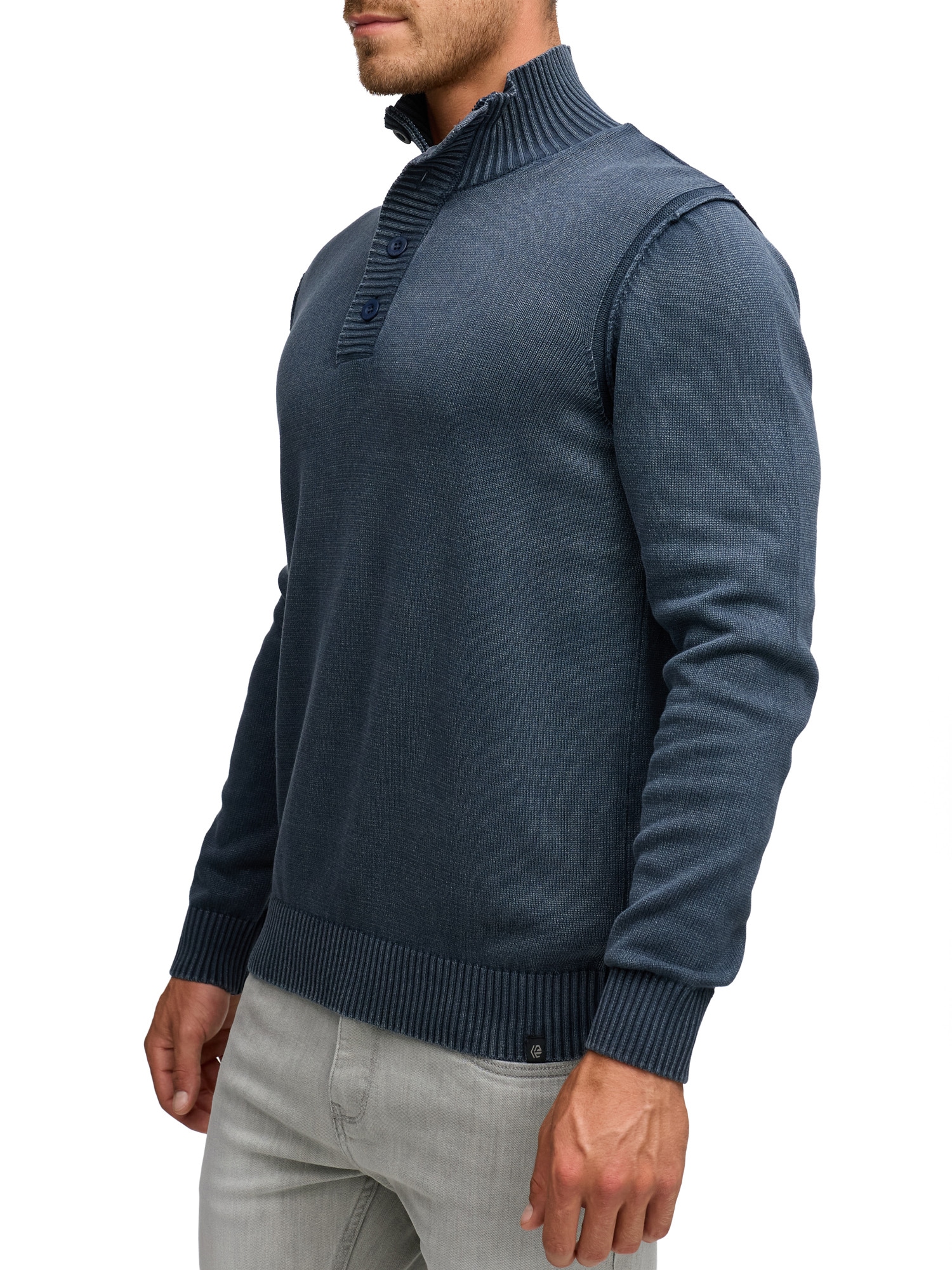 Indicode Strickpullover »INNiels ½ Placket«