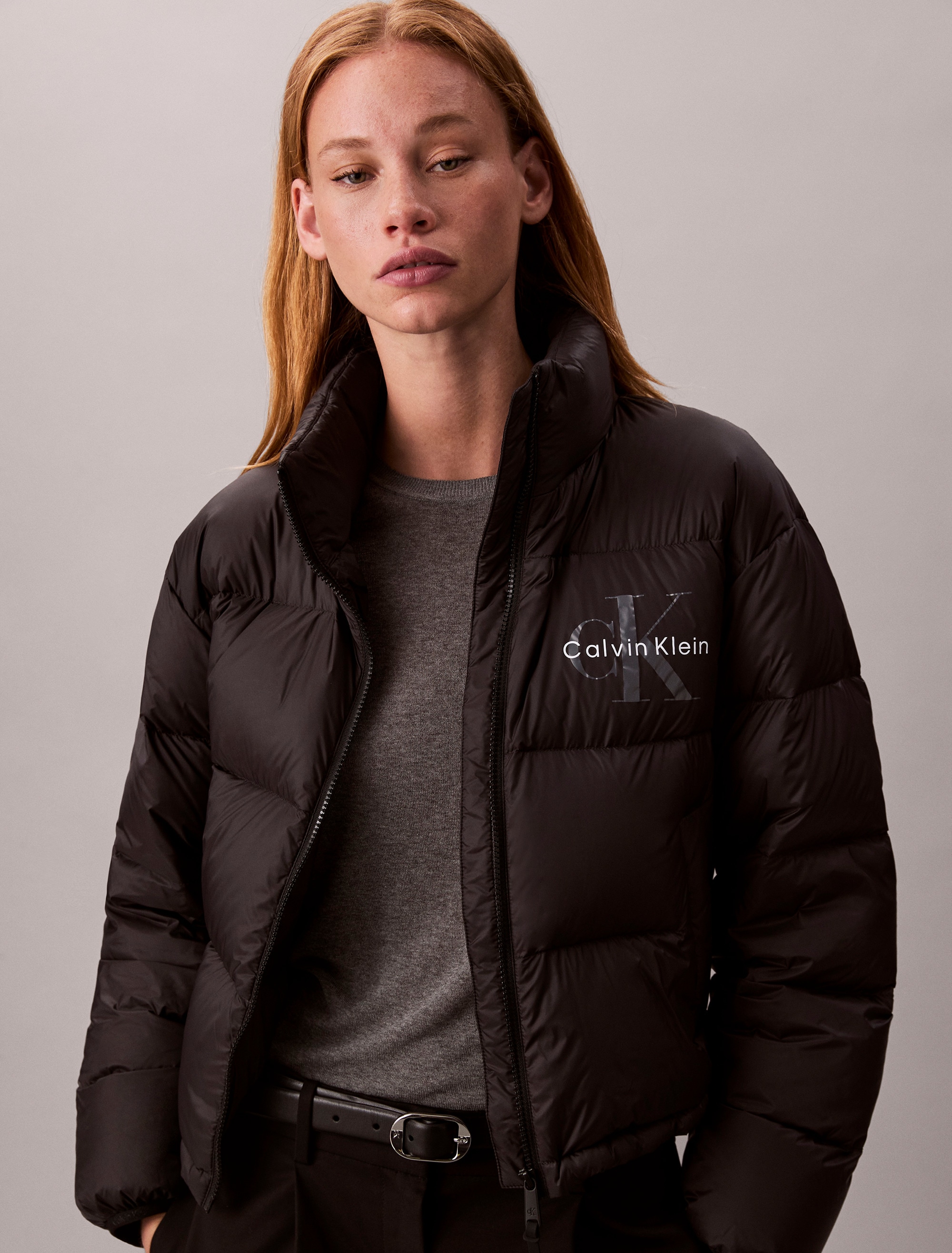 Image of Calvin Klein Steppjacke "GRAPHIC LOGO PUFFER JACKET" Stehkragen, kurze, kastige Passform, wattiert