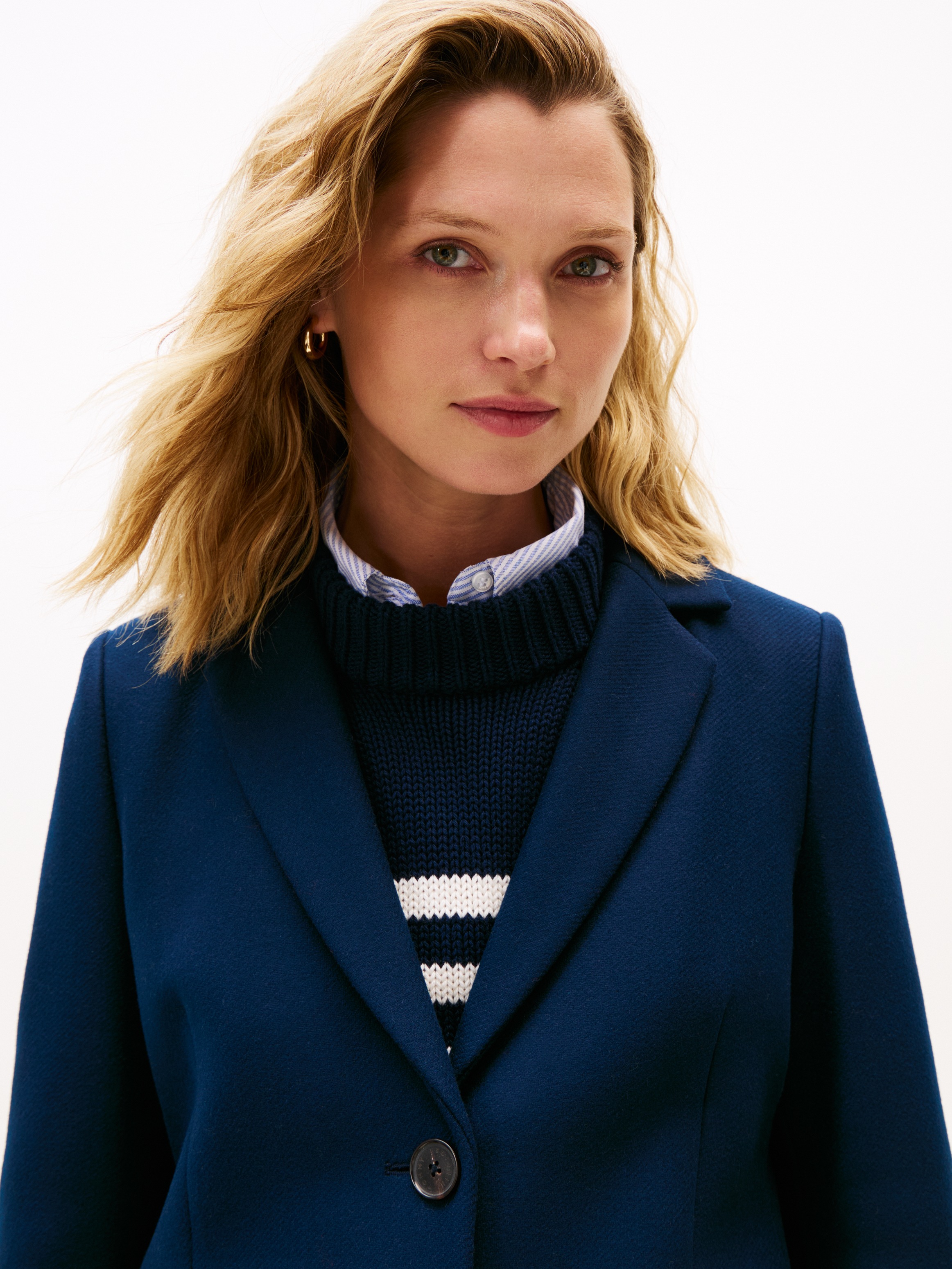 Image of Tommy Hilfiger Langmantel "CLASSIC SB WOOL REG COAT" mit Wolle und Kaschmiranteil