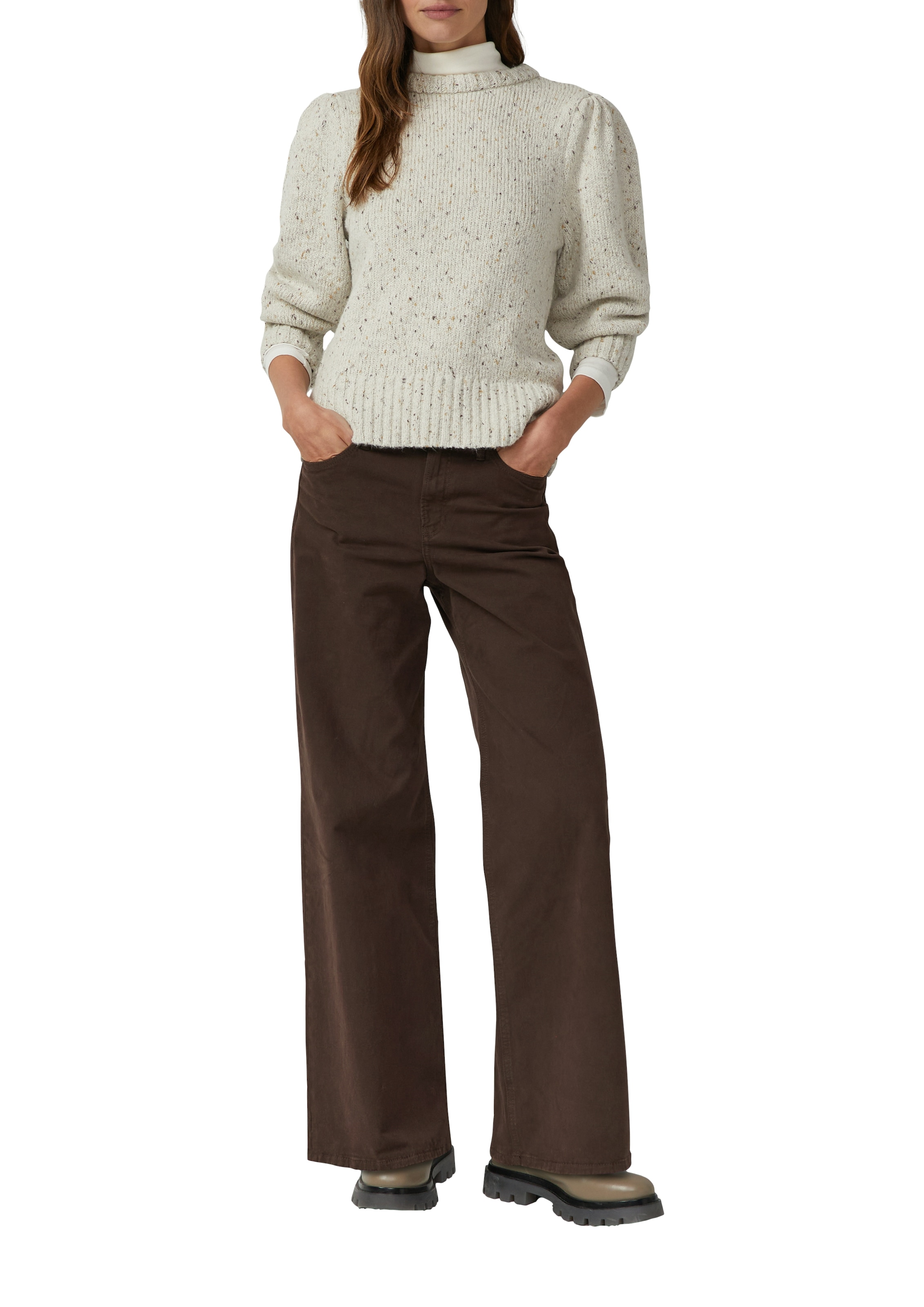 s.Oliver Pull en tricot mit Puffärmeln