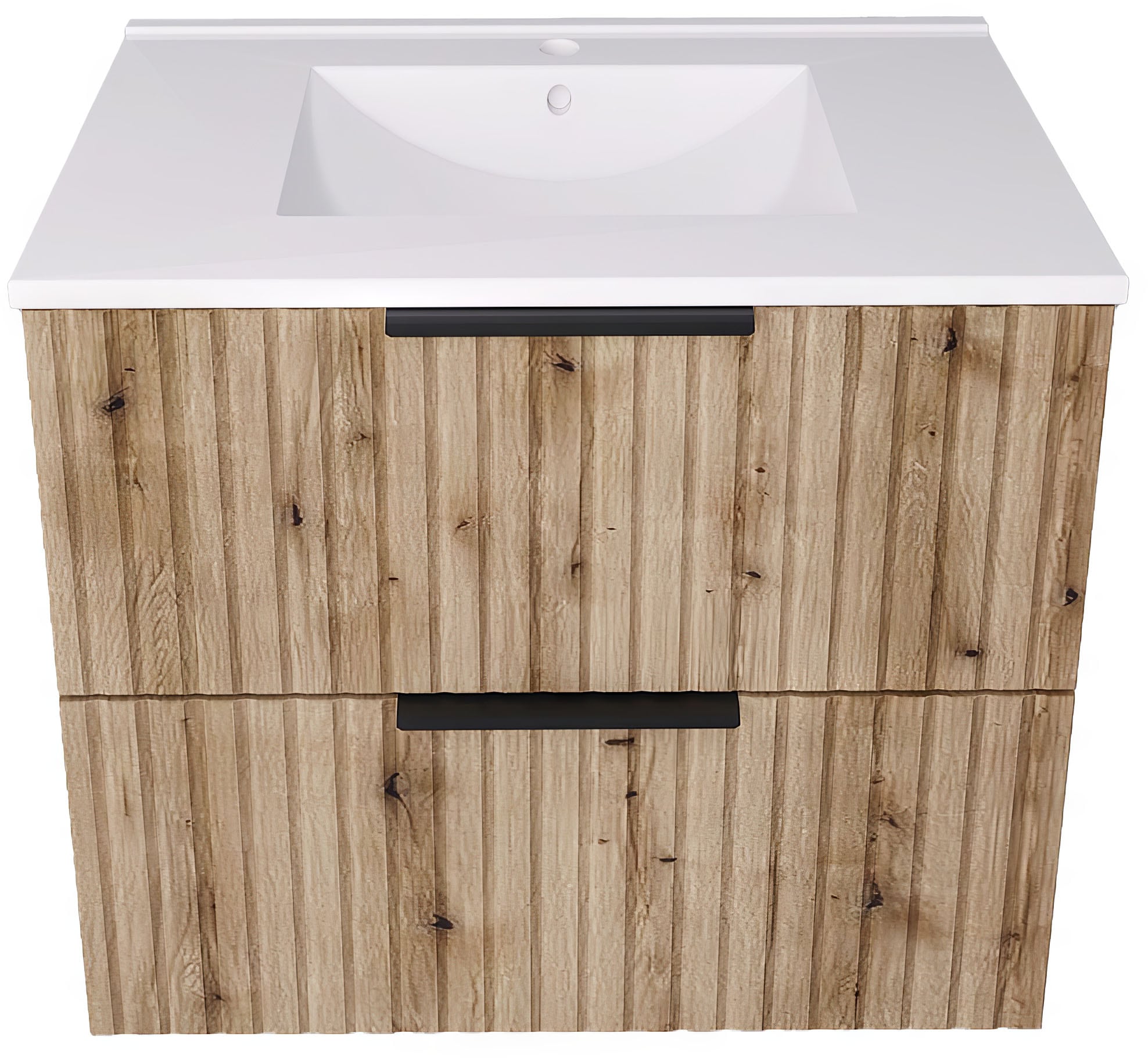 welltime Waschtisch »TIBU mit Waschbecken. 2 Schubladen. 2 Breiten (60/80cm) und 4 Farben« Badschrank mit Waschbecken, Softclose, Masse B/H/T: 61/53/47 cm