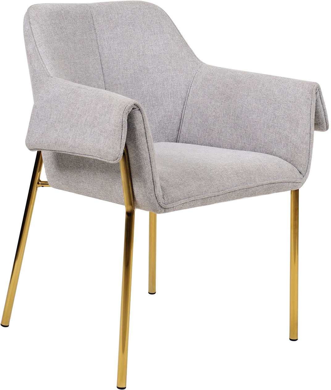 Kayoom Polsterstuhl »Stuhl Galia 125, gepolsterte Rückenlehne und Sitzfäche« () 1 Stk.gemütliches Desig, goldenes Gestell, pflegeleichter Stoffbezug