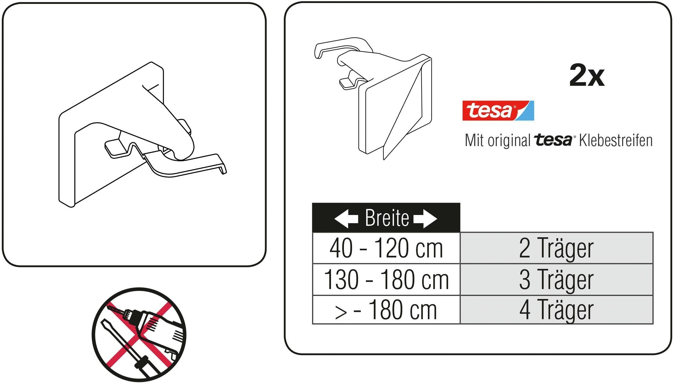 GARDINIA Sichtschutzbefestigung »Klebeträger-Set«, für Aluminium-Jalousien