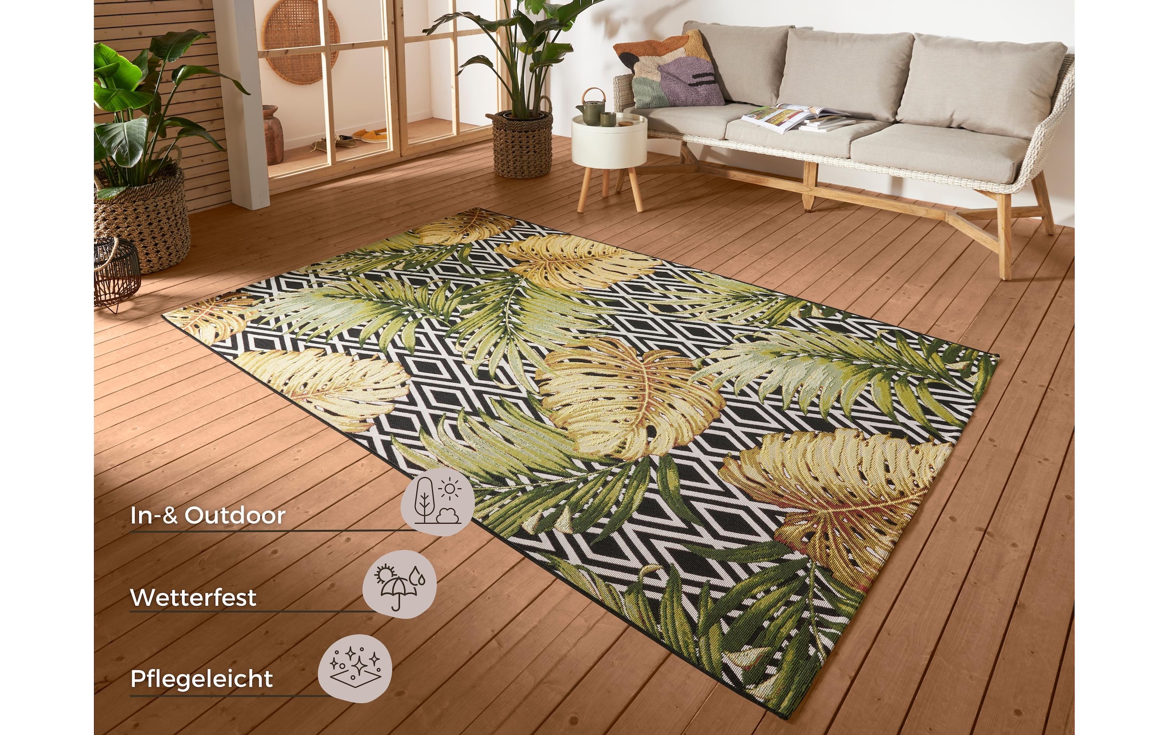 HANSE Home Teppich »Diamonds and Leaves«