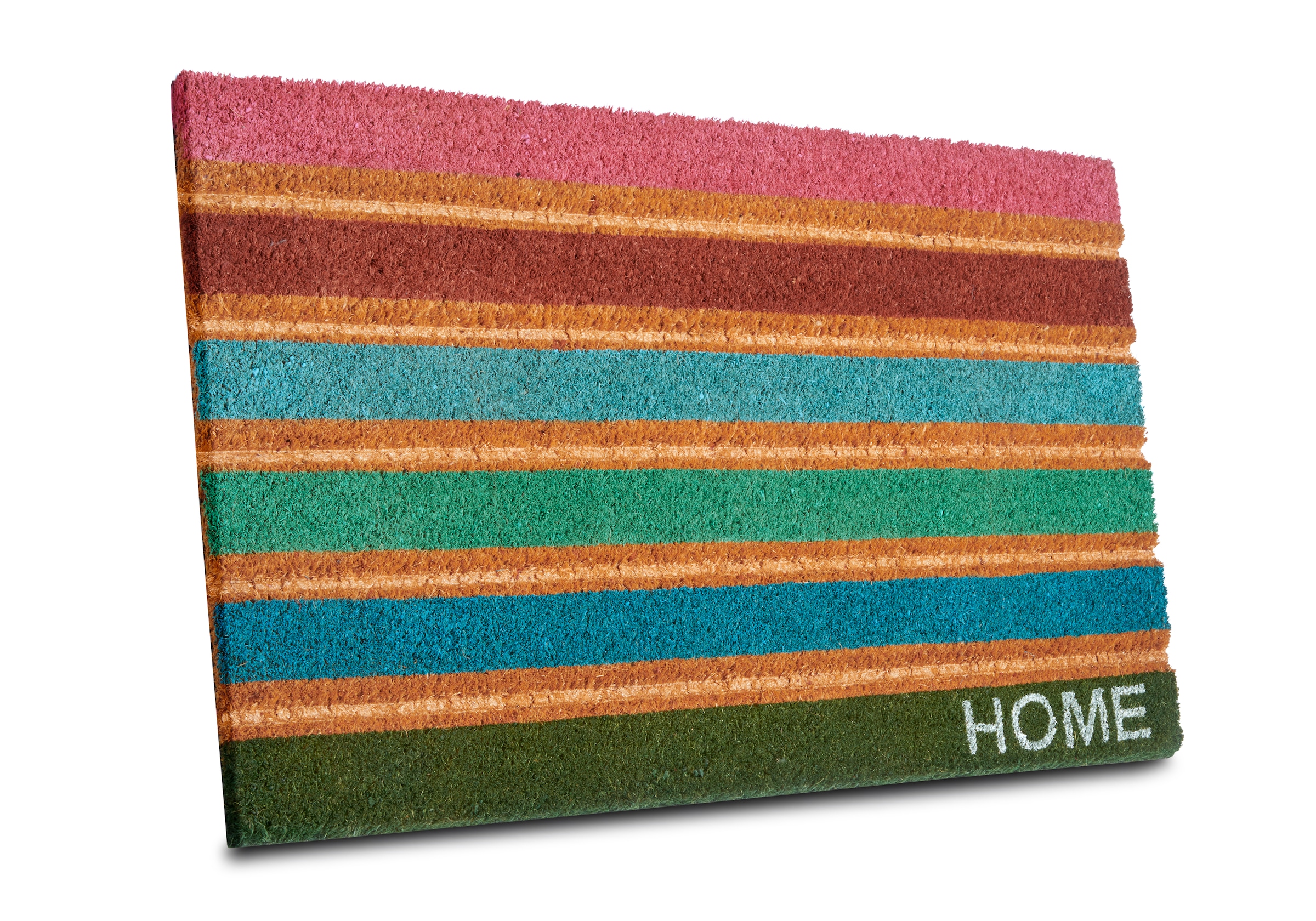 Image of HANSE Home Fussmatte "Mix Mats Kokos Colorful Stripes, Türmatte" rechteckig 15 mm Höhe Strapazierfähig, pflegeleicht, robust, wetterfest, UV-beständig