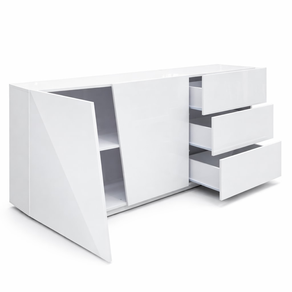 GOODproduct Kommode »San Remo, Kombikommode, Sideboard, mit viel Stauraum, Hochglanz« Moderne Kommode, UV-lackiert, grifflos, push-to-open-Funktion, B=180cm