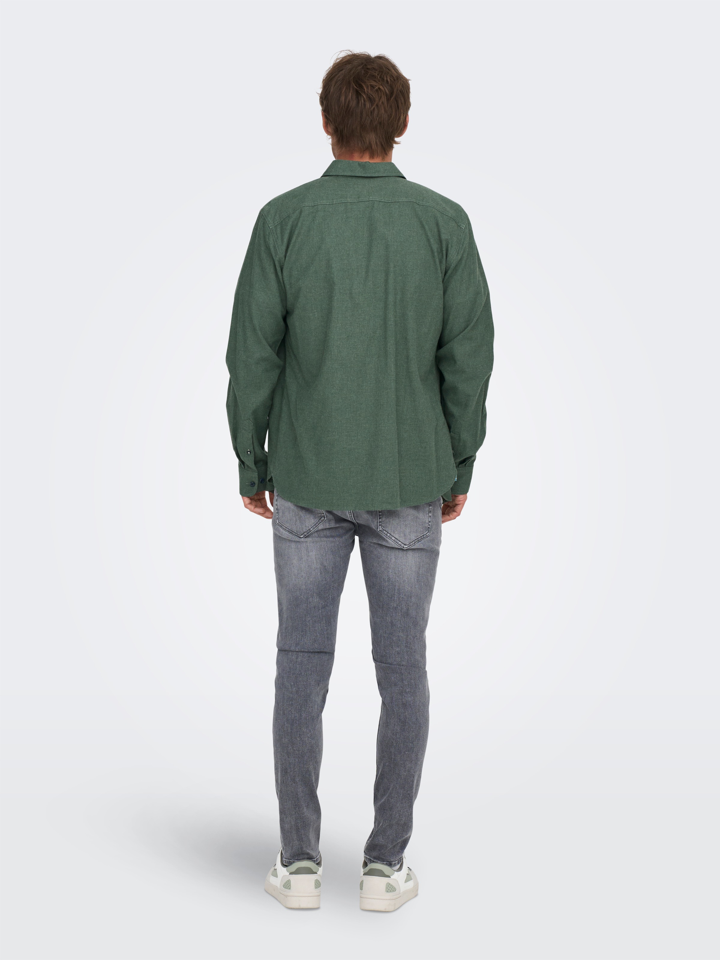 ONLY & SONS Langarmhemd »ONSROAD LIFE REG MELANGE LS SHIRT NOOS«