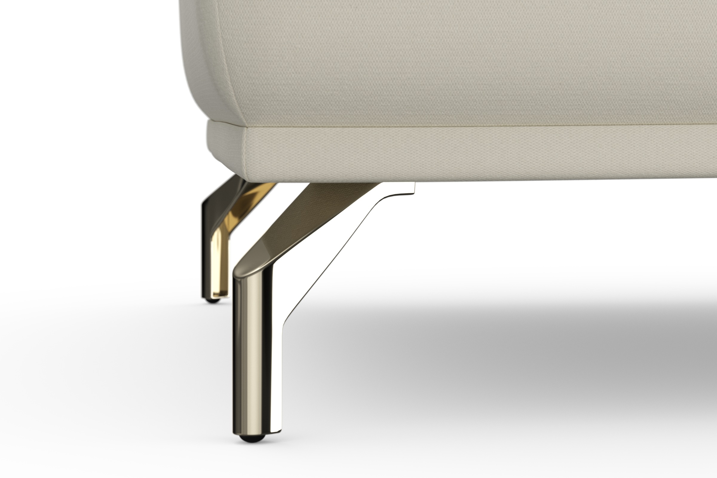 sit&more Hocker »Bailando«, mit Federkern und satinierten Nickelfüssen