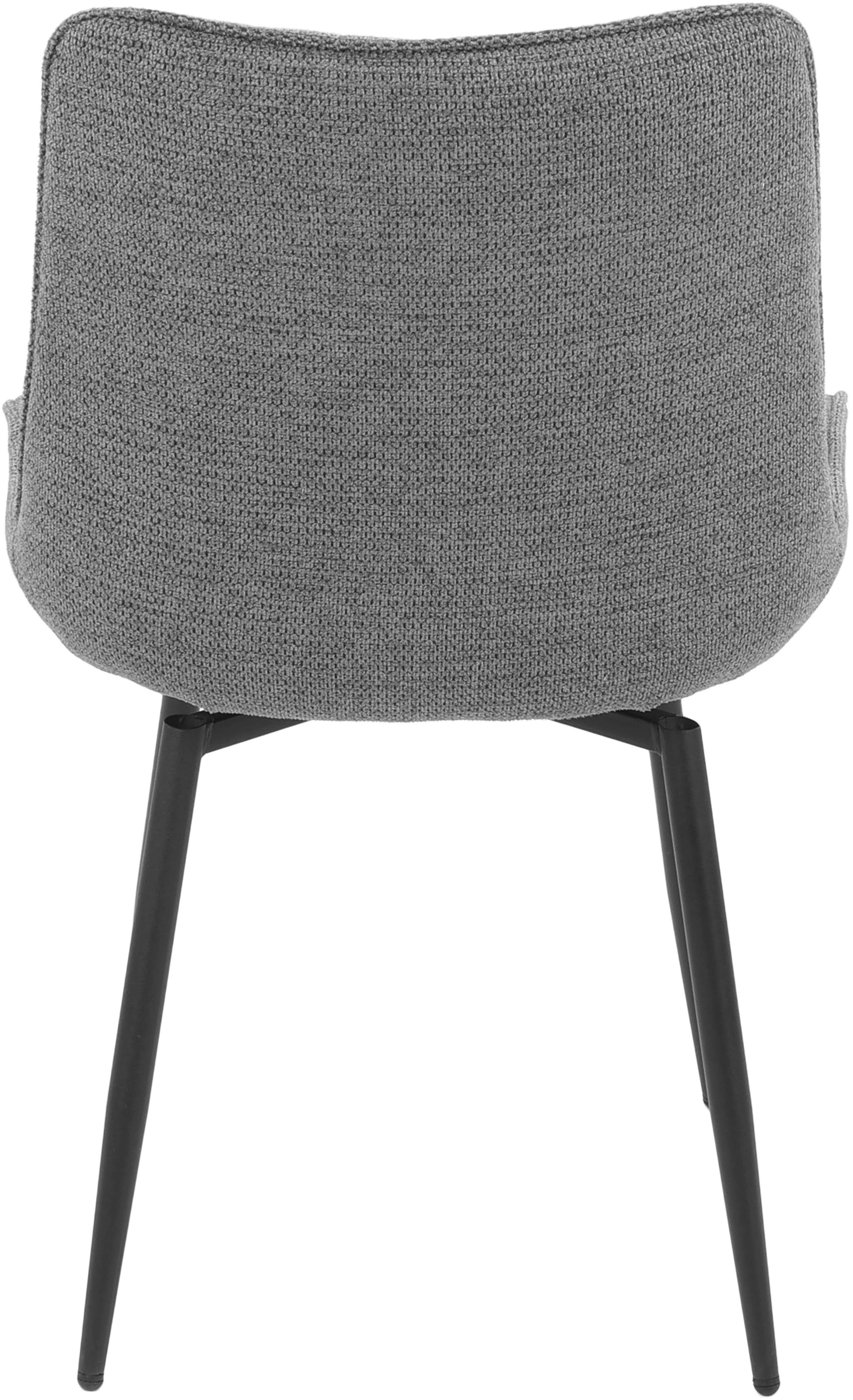 HELA 4-Fussstuhl »NEWPORT«, (Set), 2 St., Microfaser-Webstoff, 4-Fuss,XL-Sitzbreite,360°drehbar,Rundrohrgestell konisch