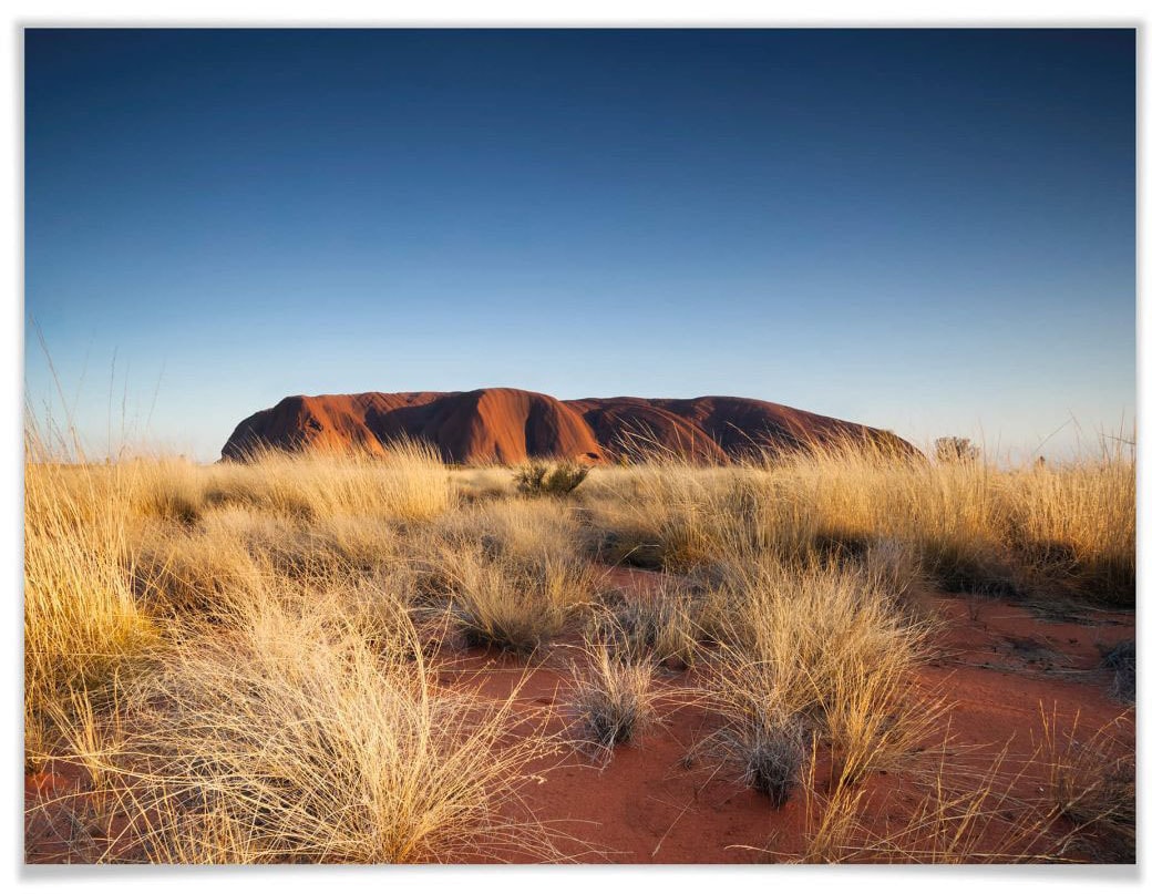 Poster »Ayers Rock Sonnenuntergang«, Australien, (1 St.), Poster ohne Bilderrahmen