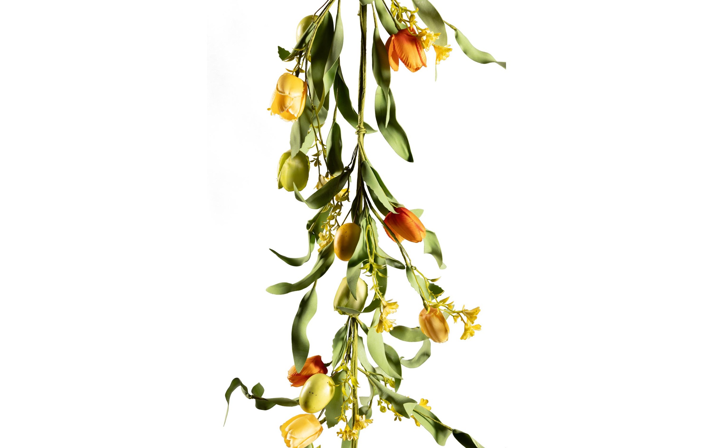 Kunstblume »Dekomat AG Tulpengirlande mit Eiern 150 cm«