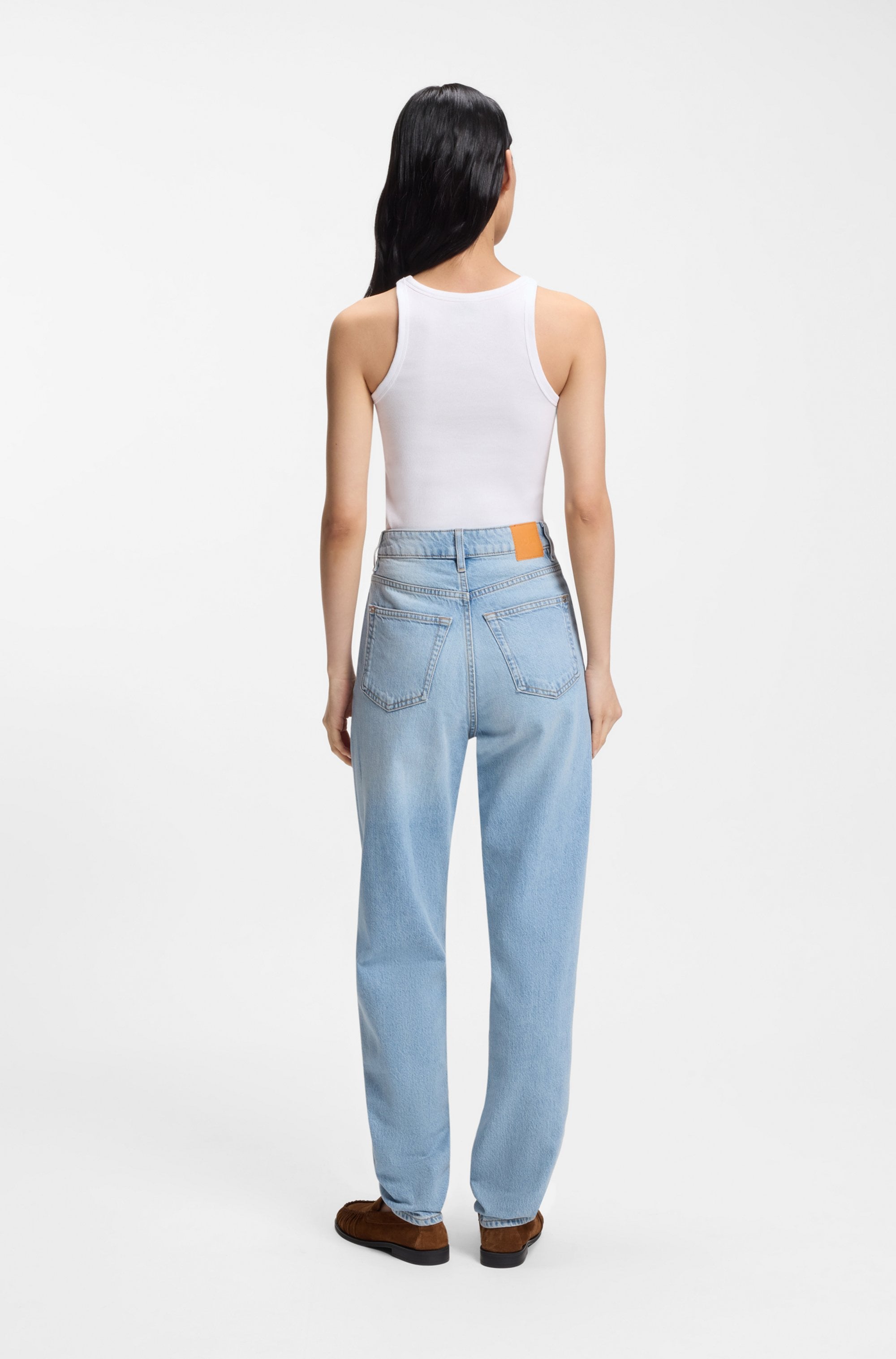 BOSS ORANGE Ripptanktop »Epetite Premium Damenmode« Slim Fit mit Logostickerei