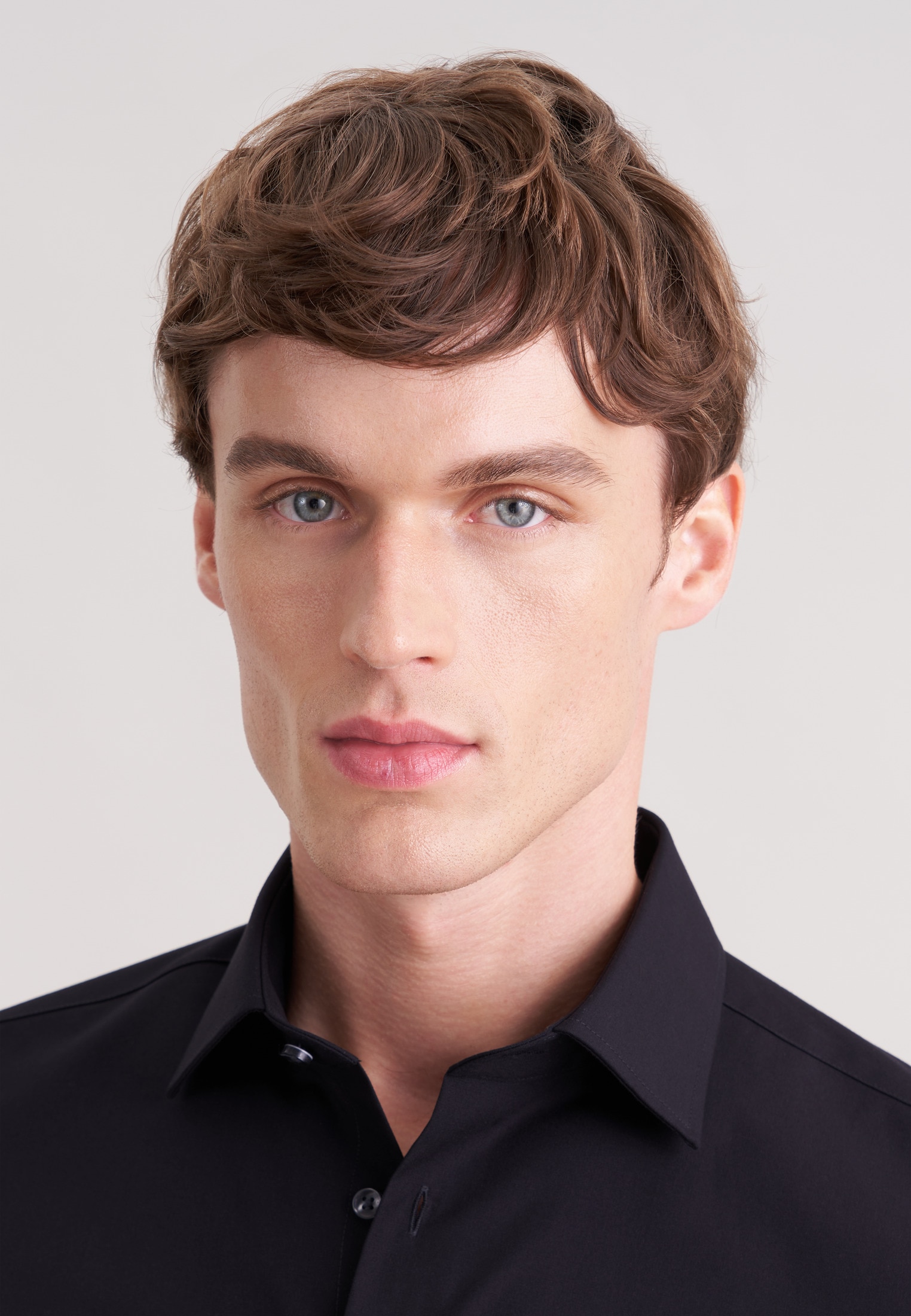 seidensticker Chemise d'affaires »Schwarze Rose« Slim 1/1 Kentkragen Uni