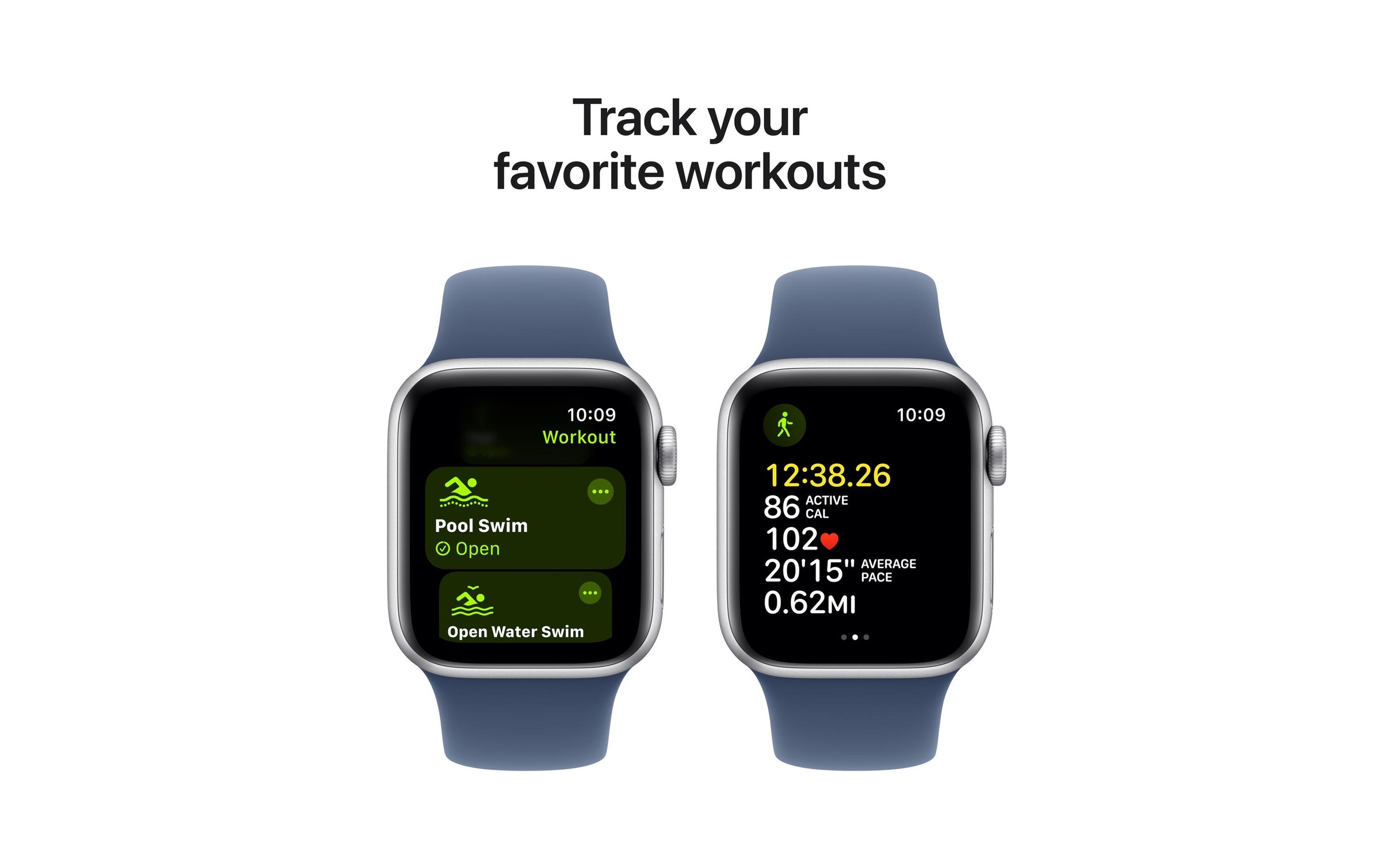 Apple Watch SE (2024), 44 mm, GPS, Sport Band S/M, Silberfarben