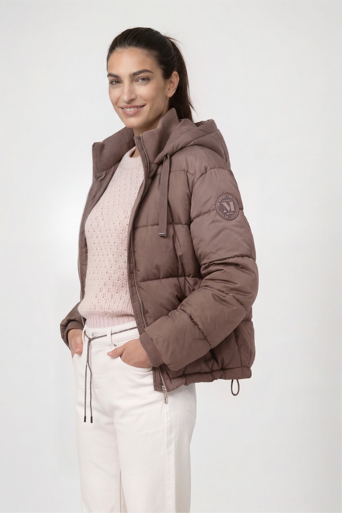 Monari Veste matelassée »Jacke Stepp« avec capuche coupe régulière avec col montant et capuche