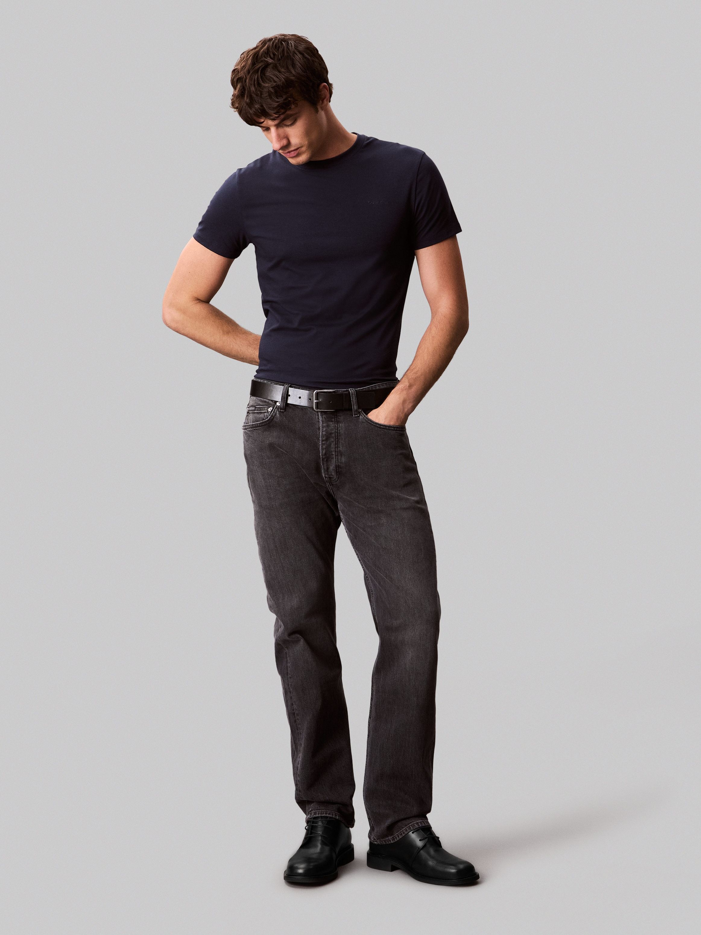 Calvin Klein T-Shirt »SS STRETCH COTTON SLIM TEE«, Mit Rundhalsausschnitt