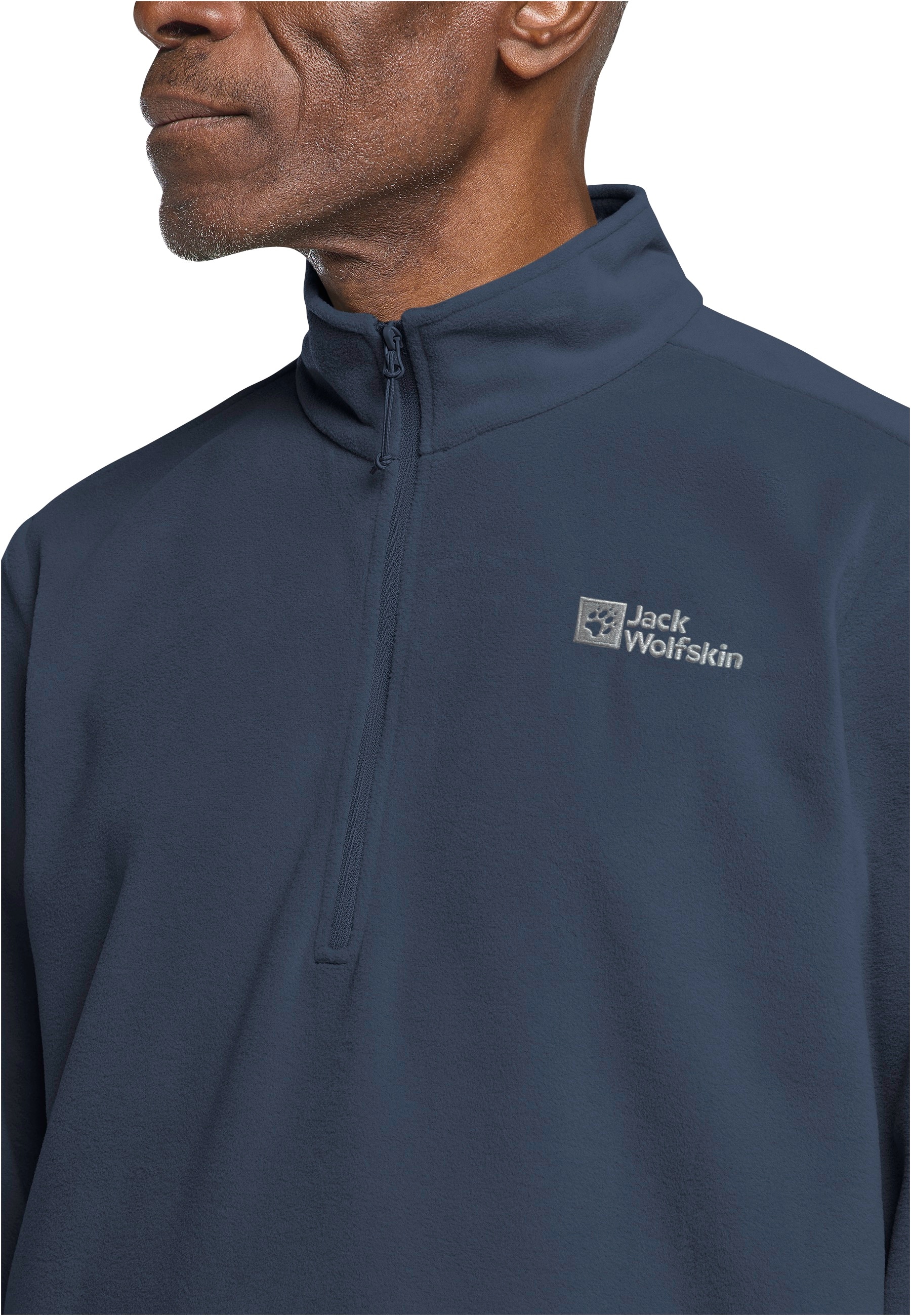 Jack Wolfskin Fleecepullover »TAUNUS HZ M«, aus recyceltem Polyester, atmungsaktiv
