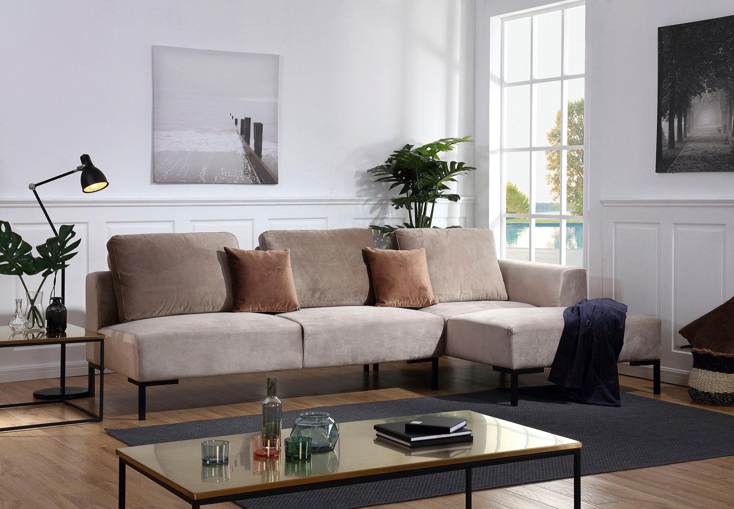 Image of ATLANTIC home collection Ecksofa, mit Federkern bei Ackermann Versand Schweiz