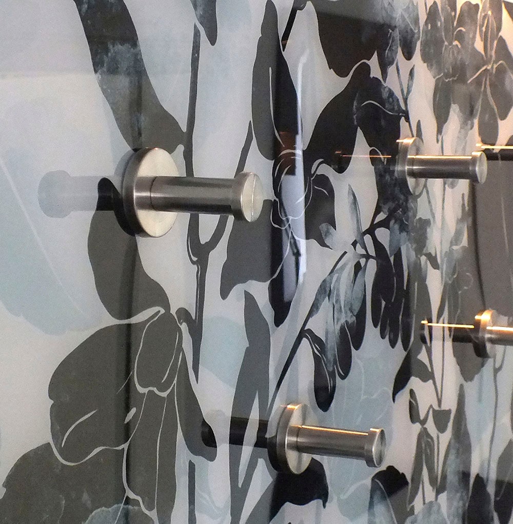 queence Garderobenleiste »Hardy«, Wand Garderobe, Marmor Optik, Goldfarben, Glitzer, platzsparend