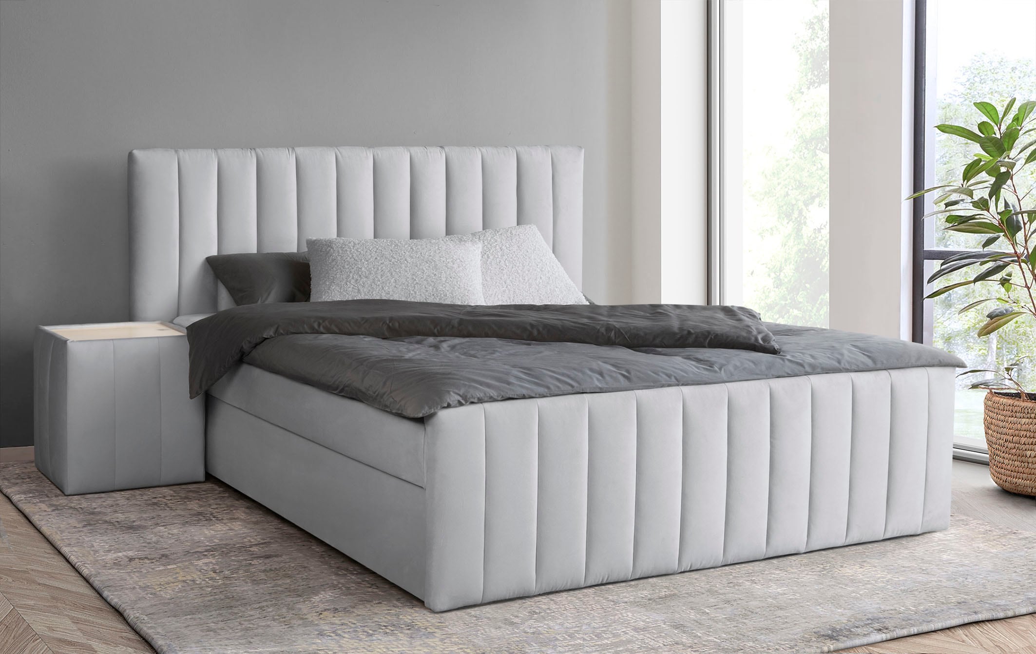 INOSIGN Boxbett »Effy inkl. Bettkasten und Topper, erhältlich in der Breite 180x200cm« verschiedene Härtegrade wählbar