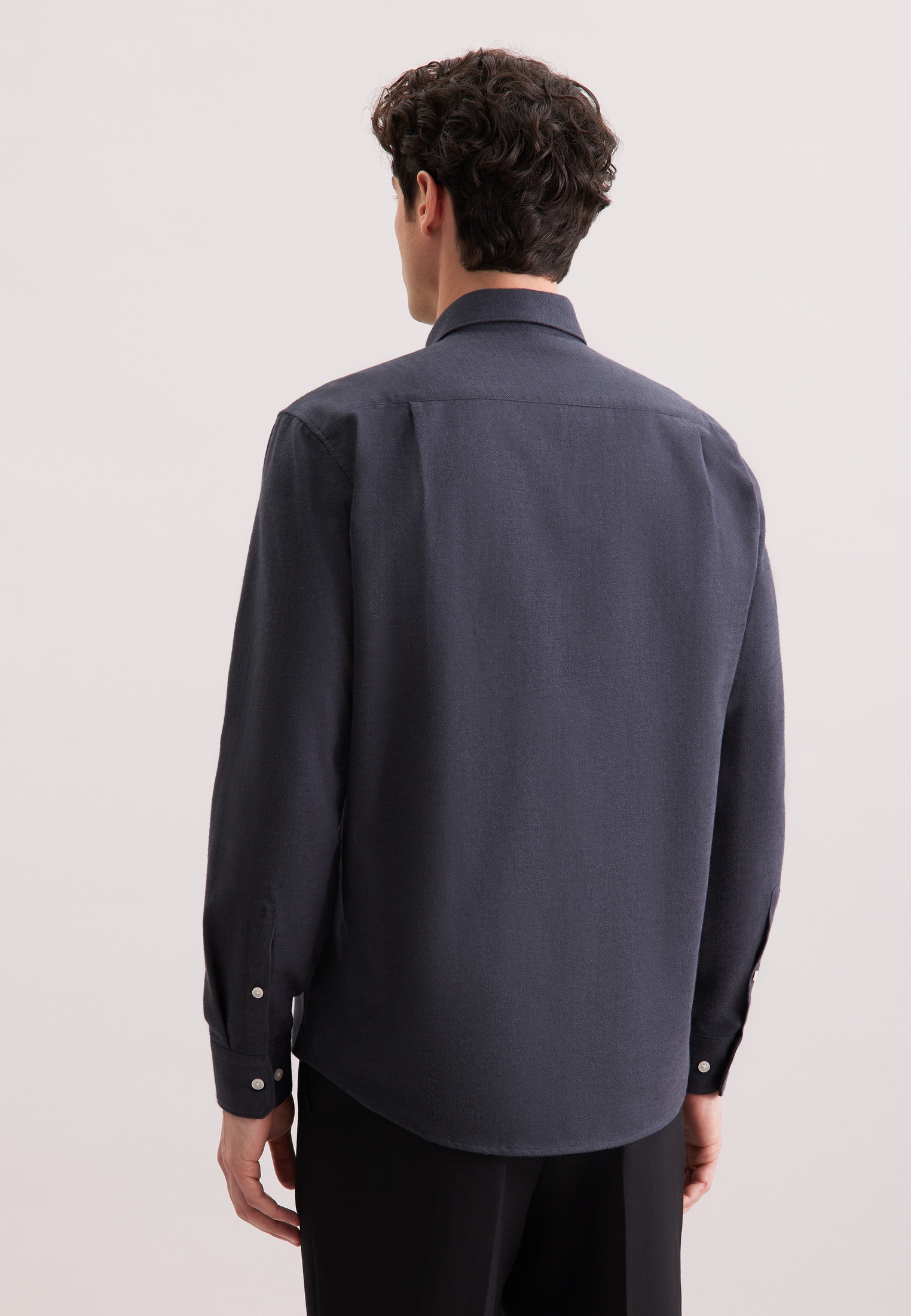 seidensticker Flanellhemd Regular 1/1 Button-Down-Kragen Uni