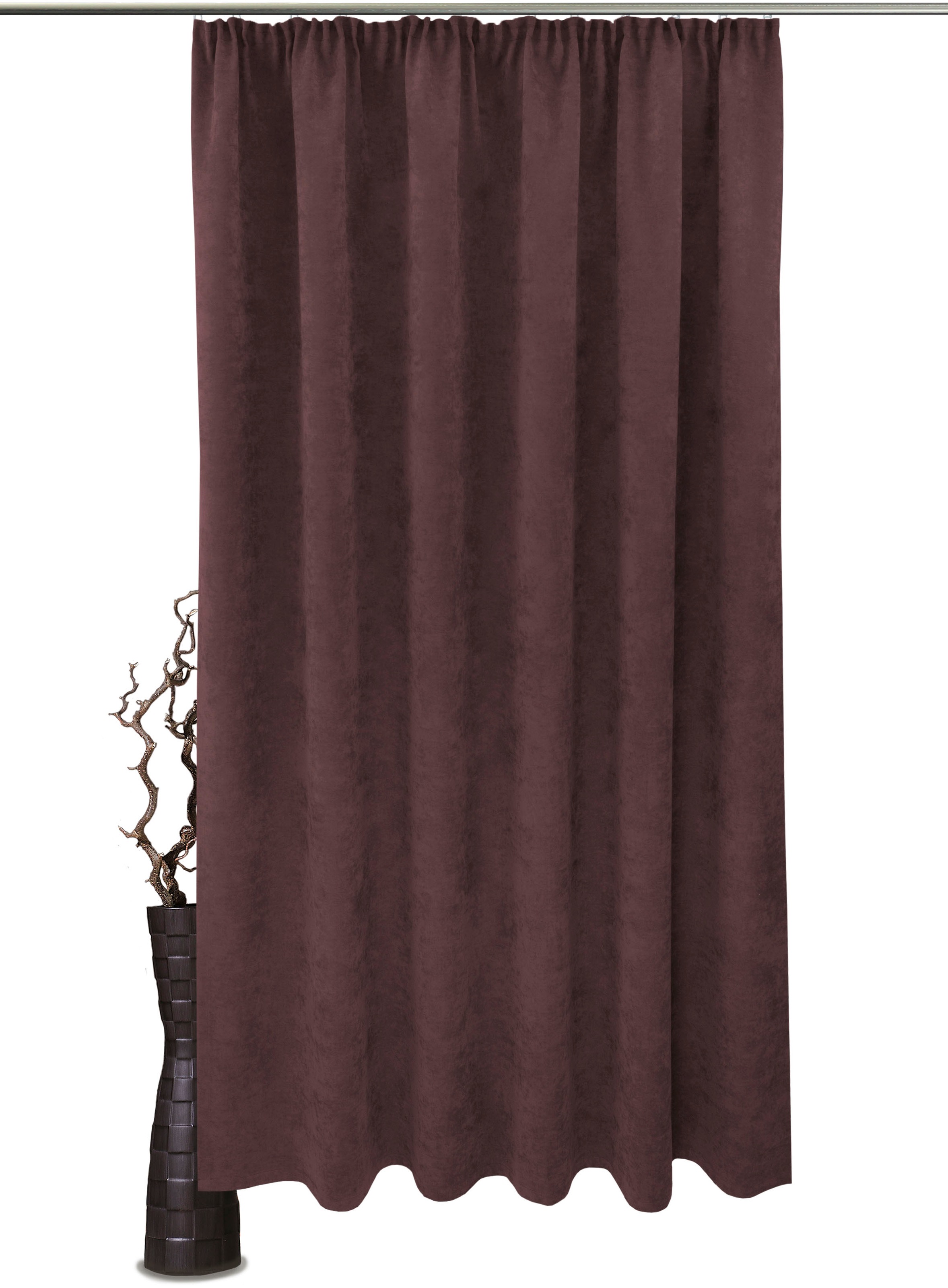 VHG Gardine »Adina«, (1 St.), Deko Samt, Polyester, pflegeleicht, nach Mass kaufen