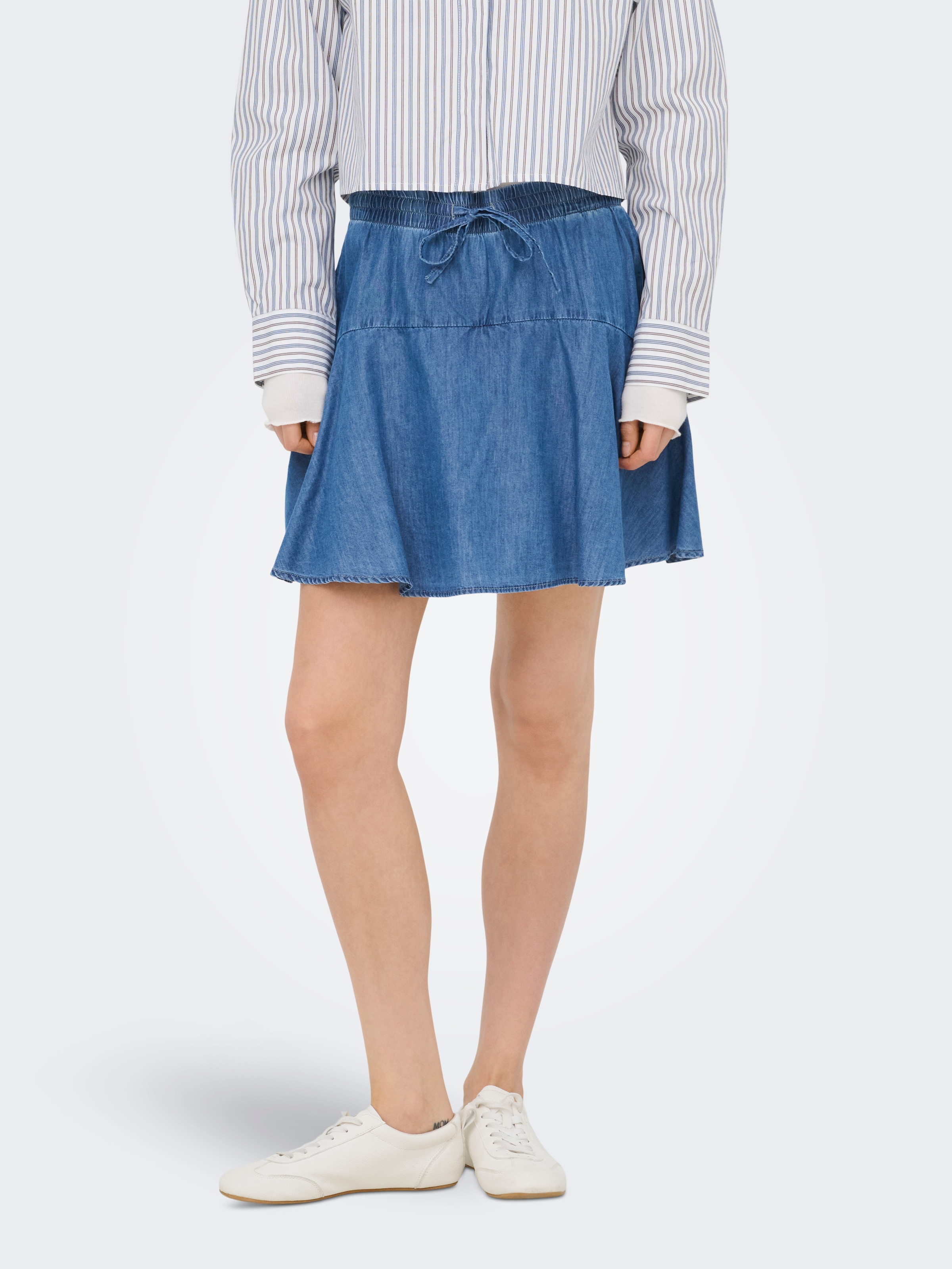 Image of ONLY Hosenrock "ONLBEA ELAS STRING CUT SKORT DNM" Baumwollmischung
