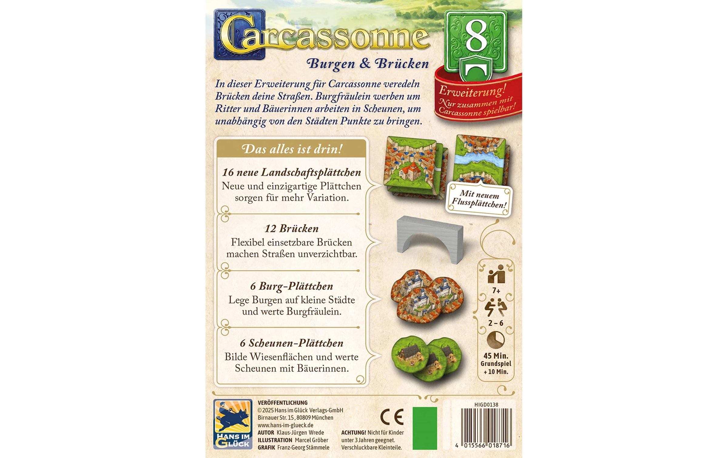 Hans im Glück Spiel »Carcassonne Burgen und Brücken (d)«