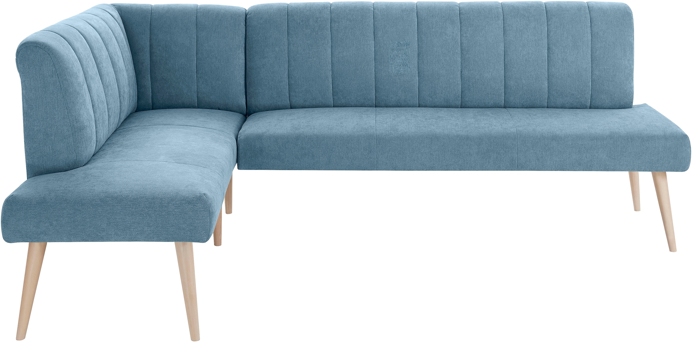 exxpo - sofa fashion Eckbank »Costa, moderne Rückensteppung, bequem und elegant, hoher Holzfuss«, hochwertig verarbeitet, Frei im Raum stellbar