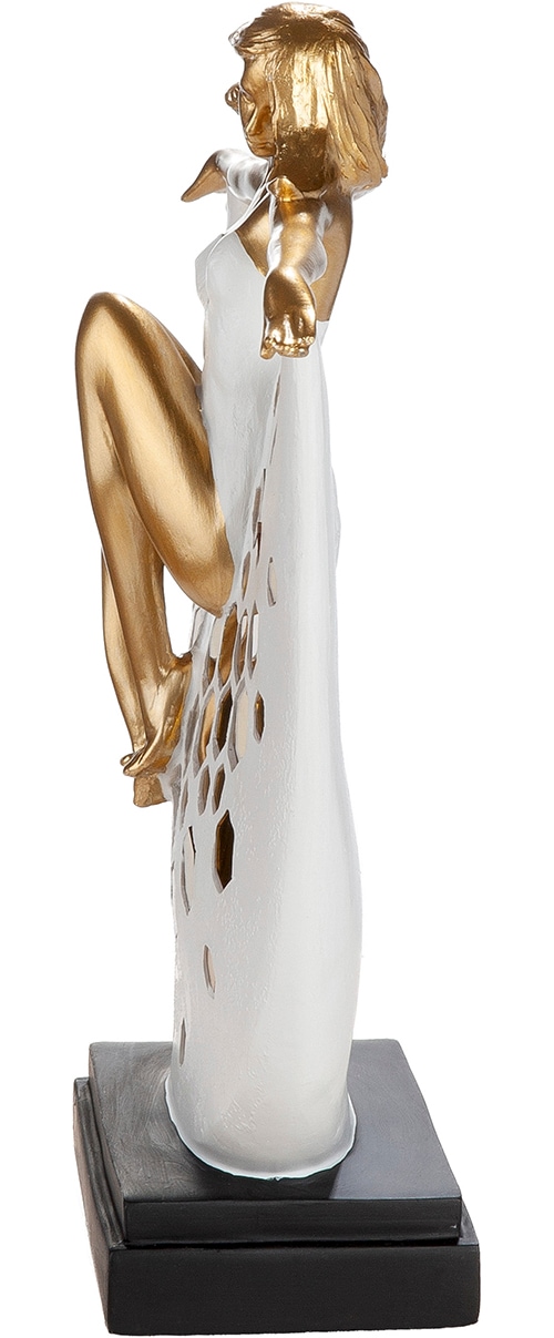 GILDE Skulptur »Skulptur Frau Miraelle weiss H. 34 cm« Anmutig modern dekorativ Geschenkidee Skulpturenfigur
