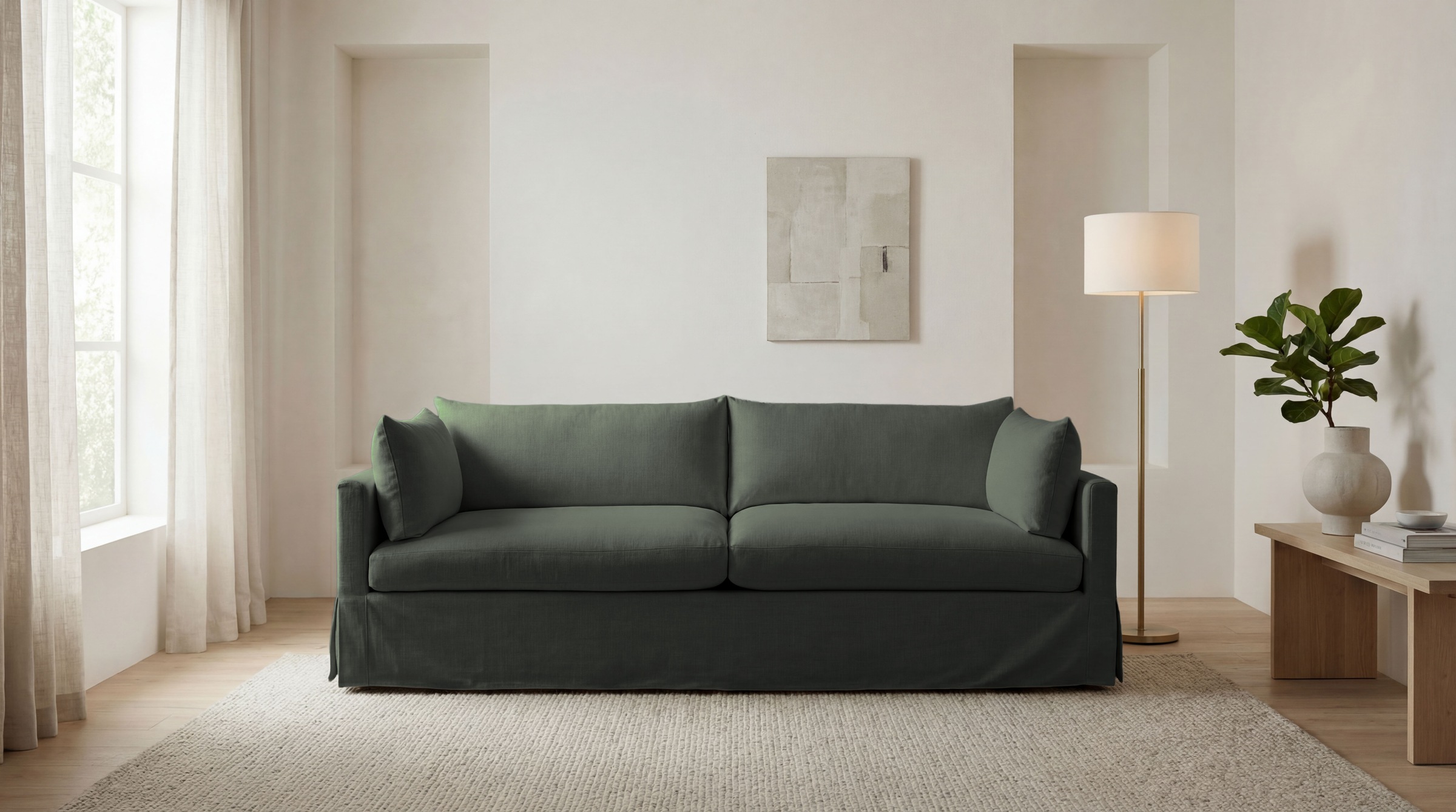 Image of GOODproduct 3-Sitzer "Joucas, Hussensofa, Breite 244 cm" extra tiefe Sitzfläche, mit Faserball-Füllung für mehr Sitzkomfort