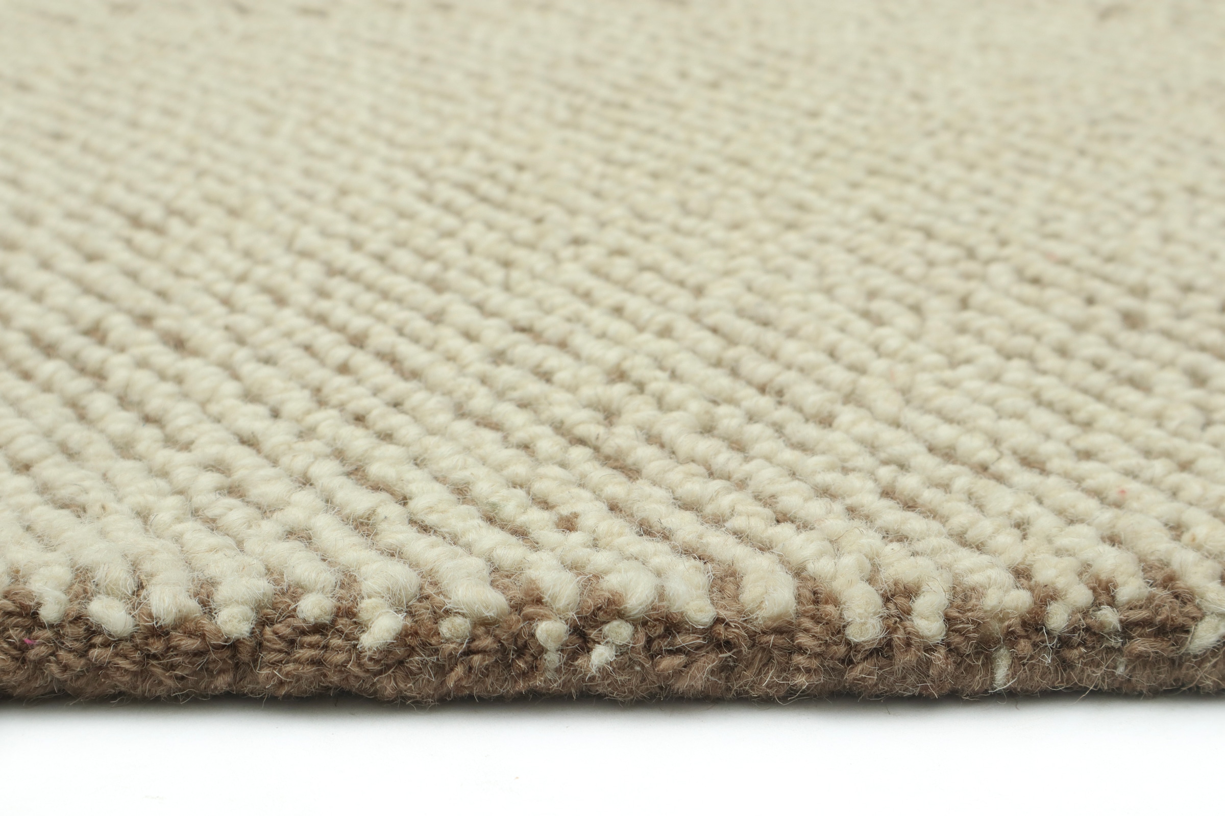 GOODproduct Tapis en laine »Liviaa, handgewebt, Wolle« Rectangulaire 18 mm Höhe Zen, Skandi, Hygge, nature, salon, chambre, salle à manger