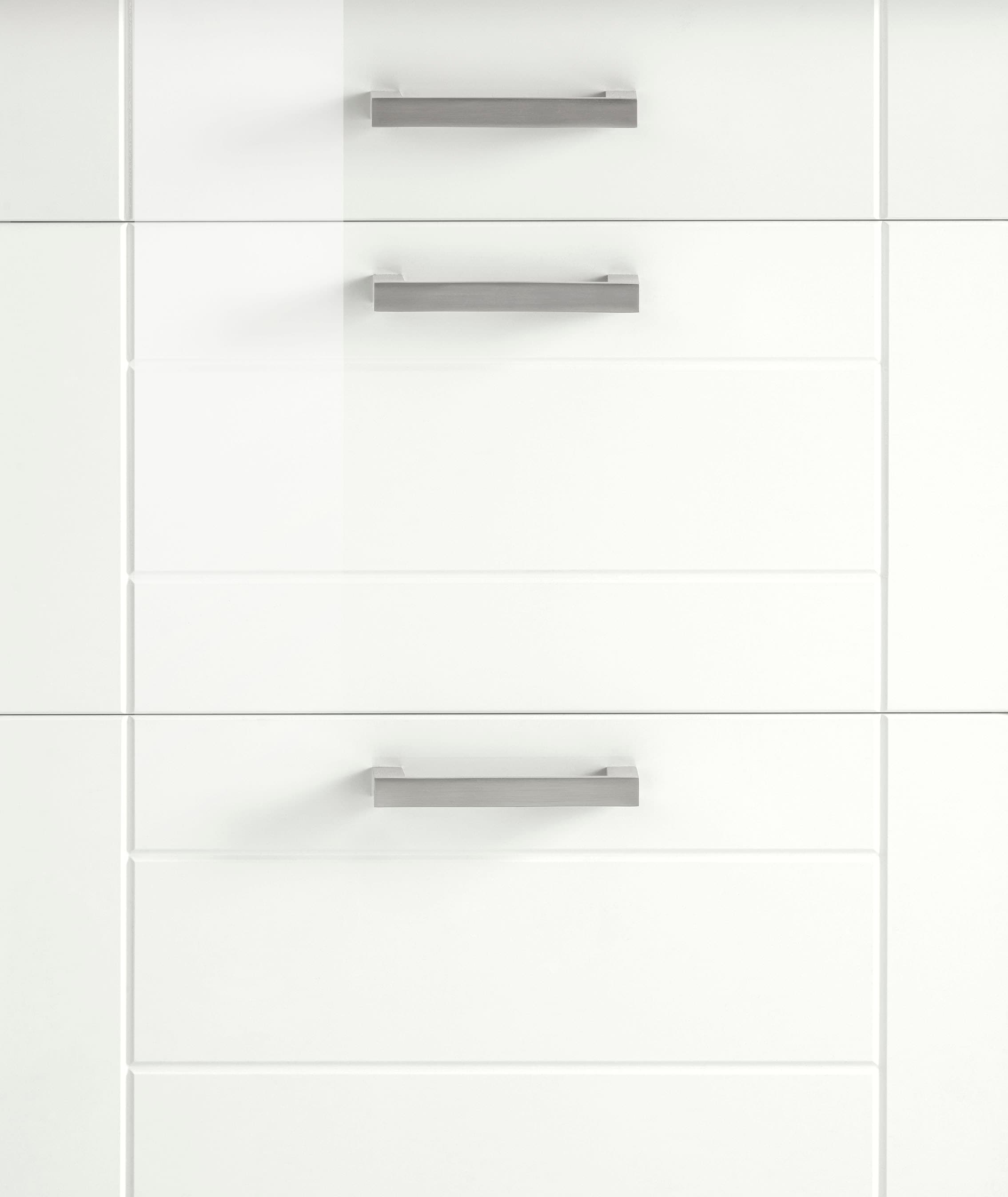 KOCHSTATION Armoire basse »KS-Tinnum« 120 cm de large, poignées métal, façades MDF, avec 2 tiroirs