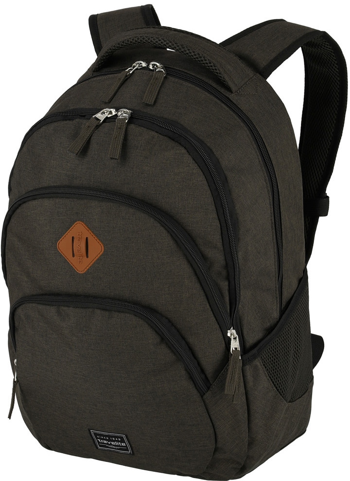 travelite Laptoprucksack »BASICS Melange, hellgrau«, Freizeitrucksack Arbeitsrucksack Schulrucksack Reiserucksack