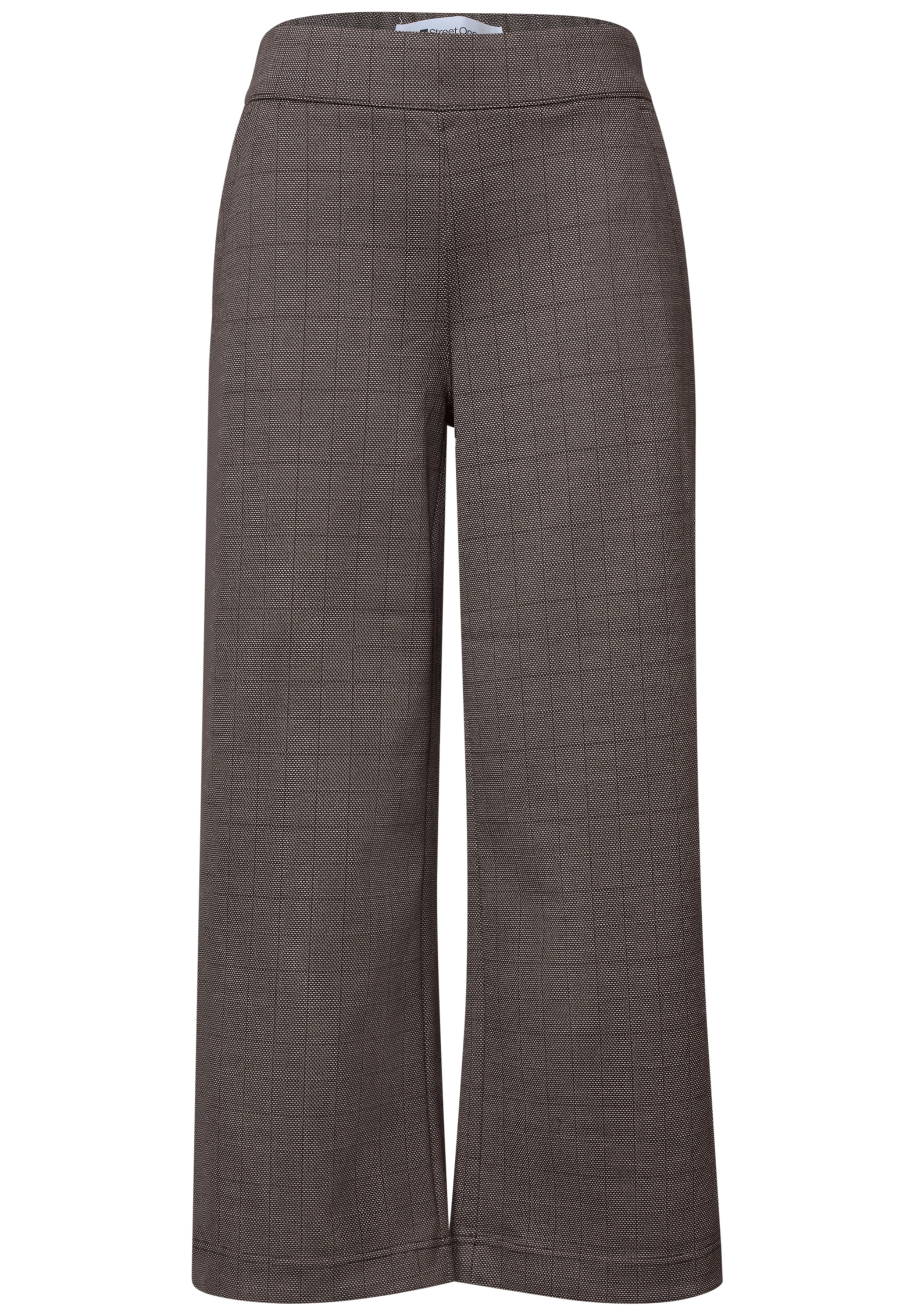 STREET ONE Stoffhose »Style Emee«  Culotte mit Karomuster / Weites Bein / Gummibund
