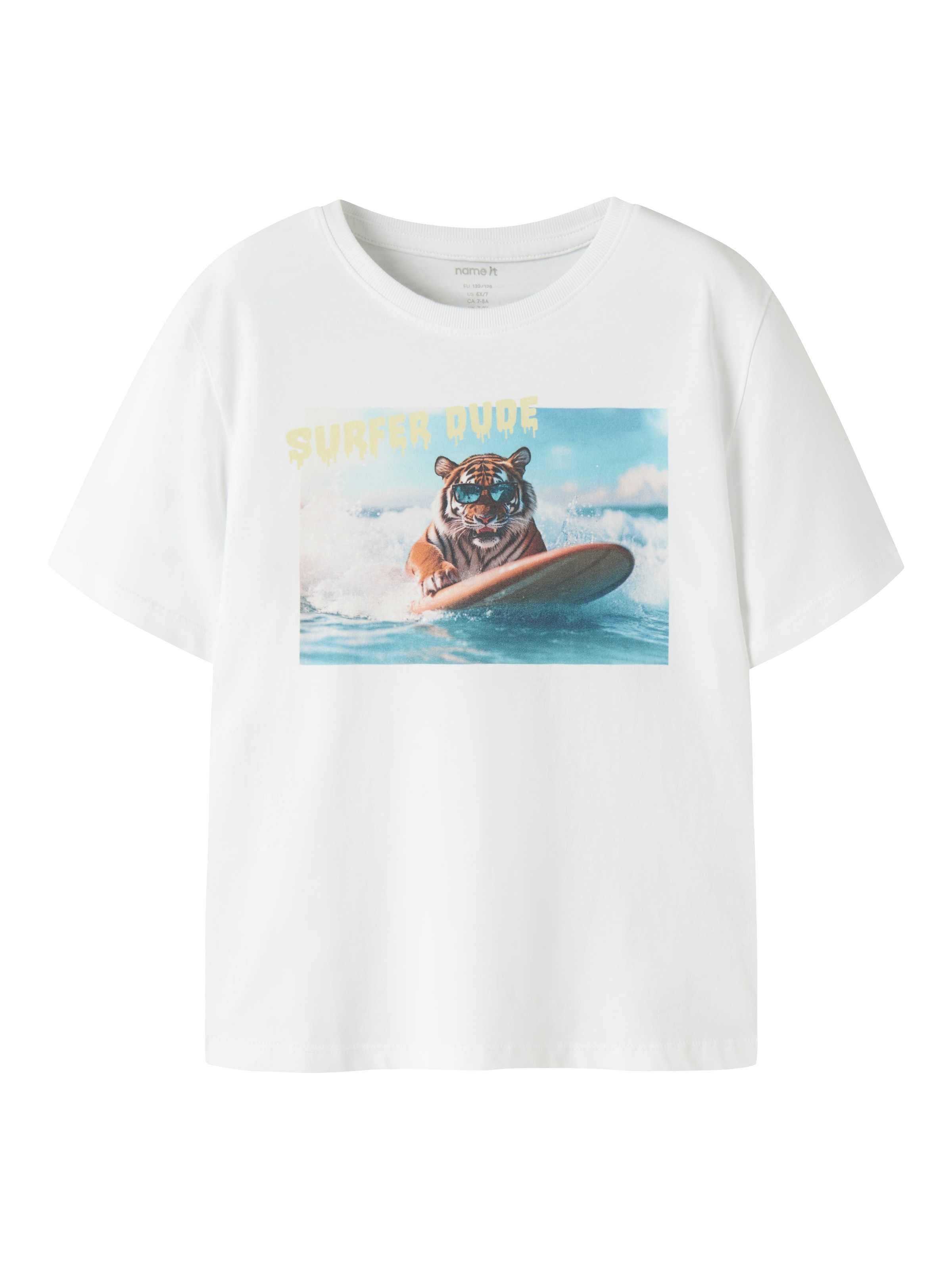 Image of Name It Kurzarmshirt "NKMVOTO SS NREG TOP" Baumwolle, regular fit